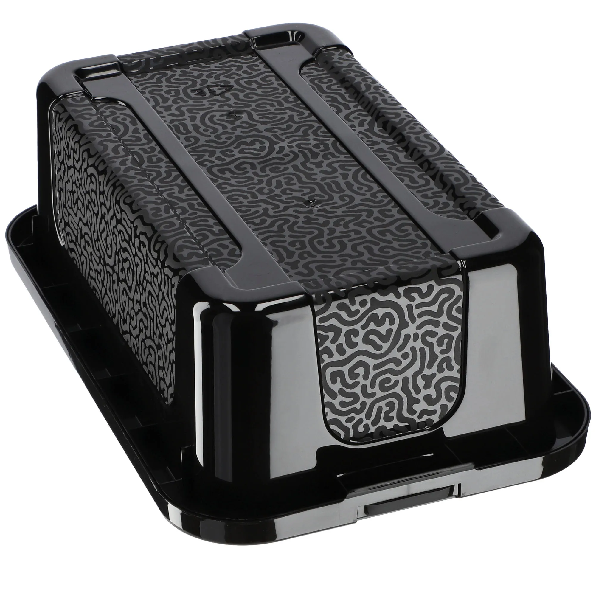 Dozza 4,5 l juodas laikymo indas su dangčiu