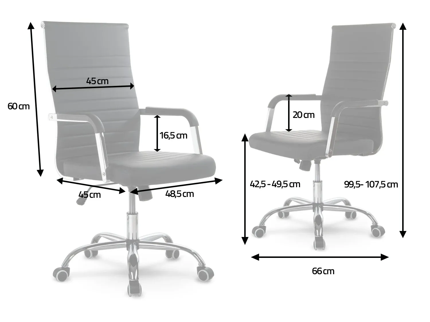 Modernaus dizaino biuro kėdė Sofotel Boston juoda - nuotrauka 1