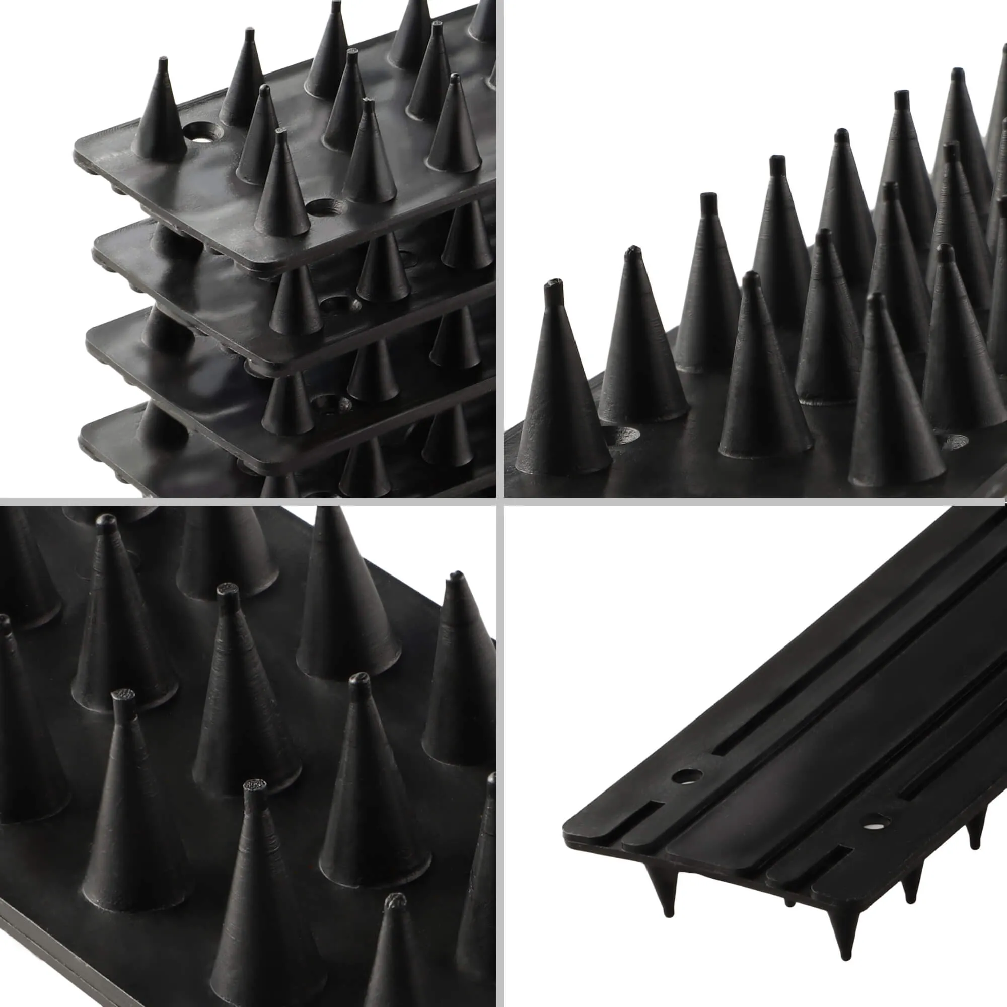 „Tosta“ plastikiniai spygliai nuo paukščių, 4,5 x 50 cm, juodi, 20 vnt.