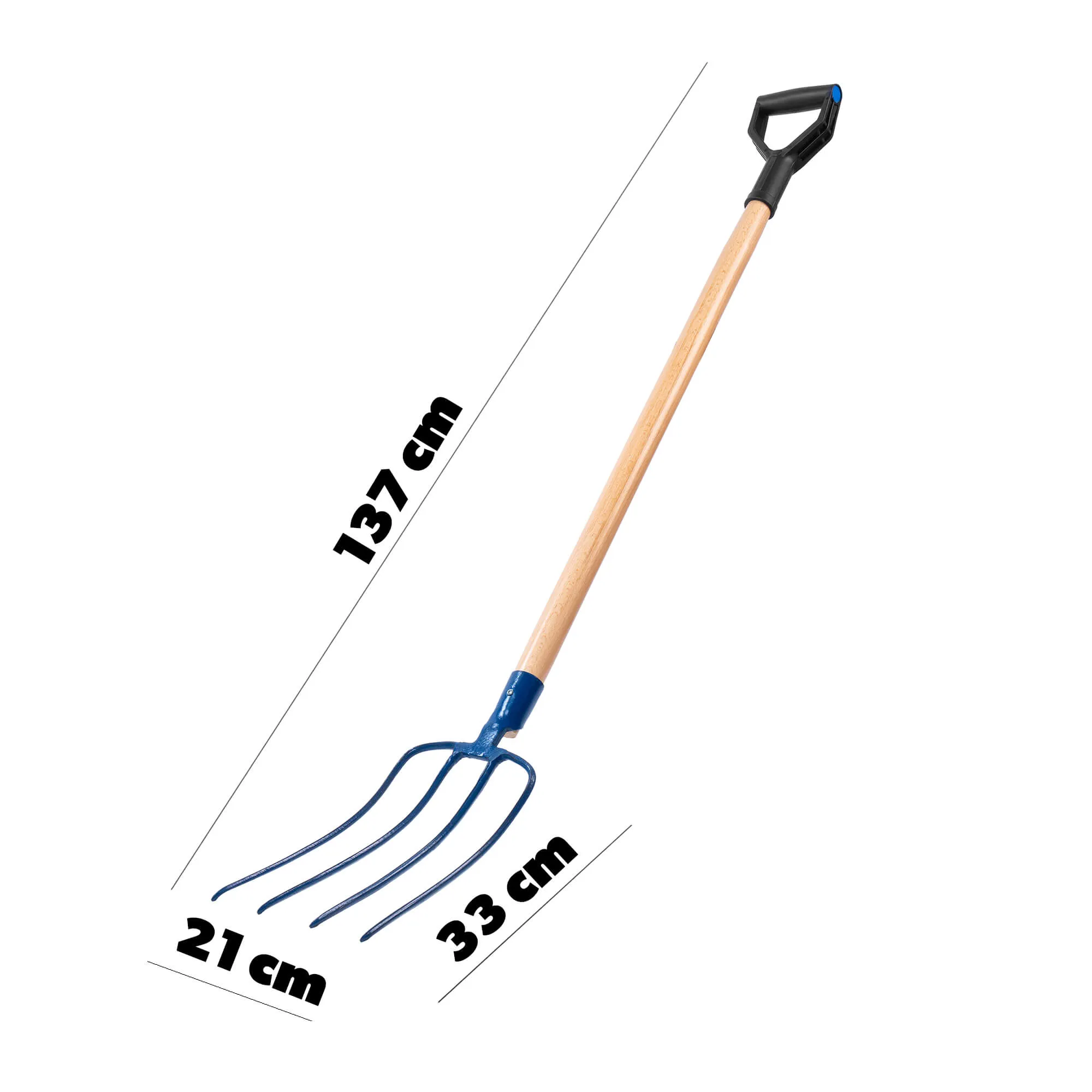 Macra šieno šakutė su 4 pirštais, 137 cm