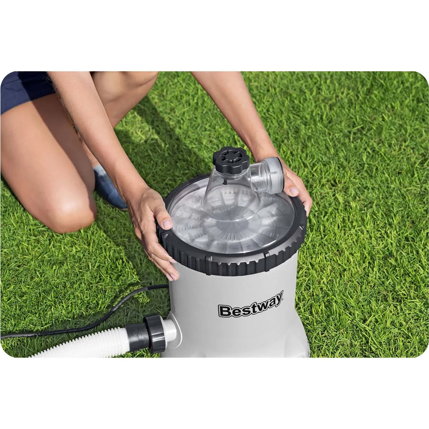 Baseino filtro pompa 5678 l/h + „Bestway“ 58870 filtro kamuoliukai - nuotrauka 1