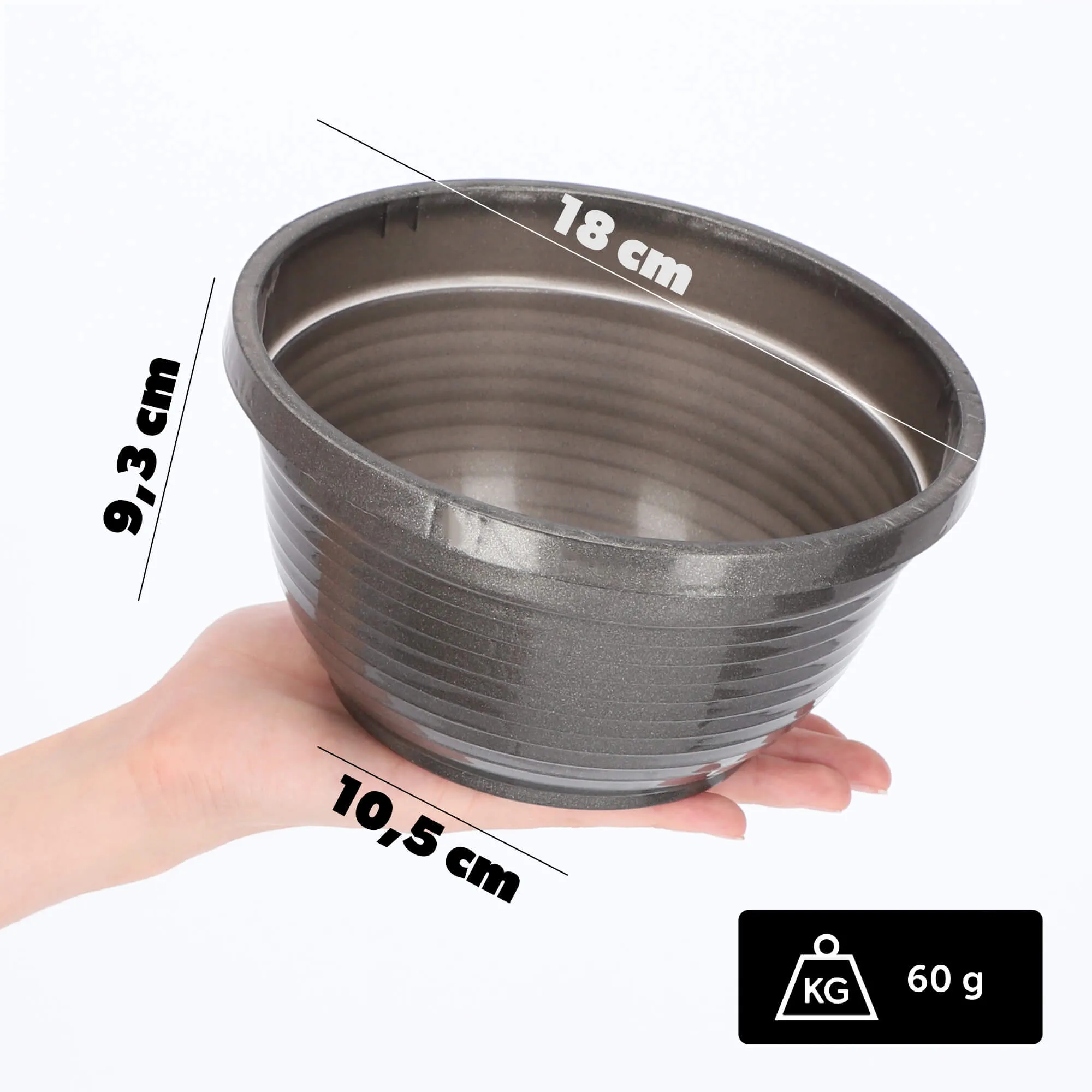 Verna kapinių gėlių dubuo 18 x 9 cm