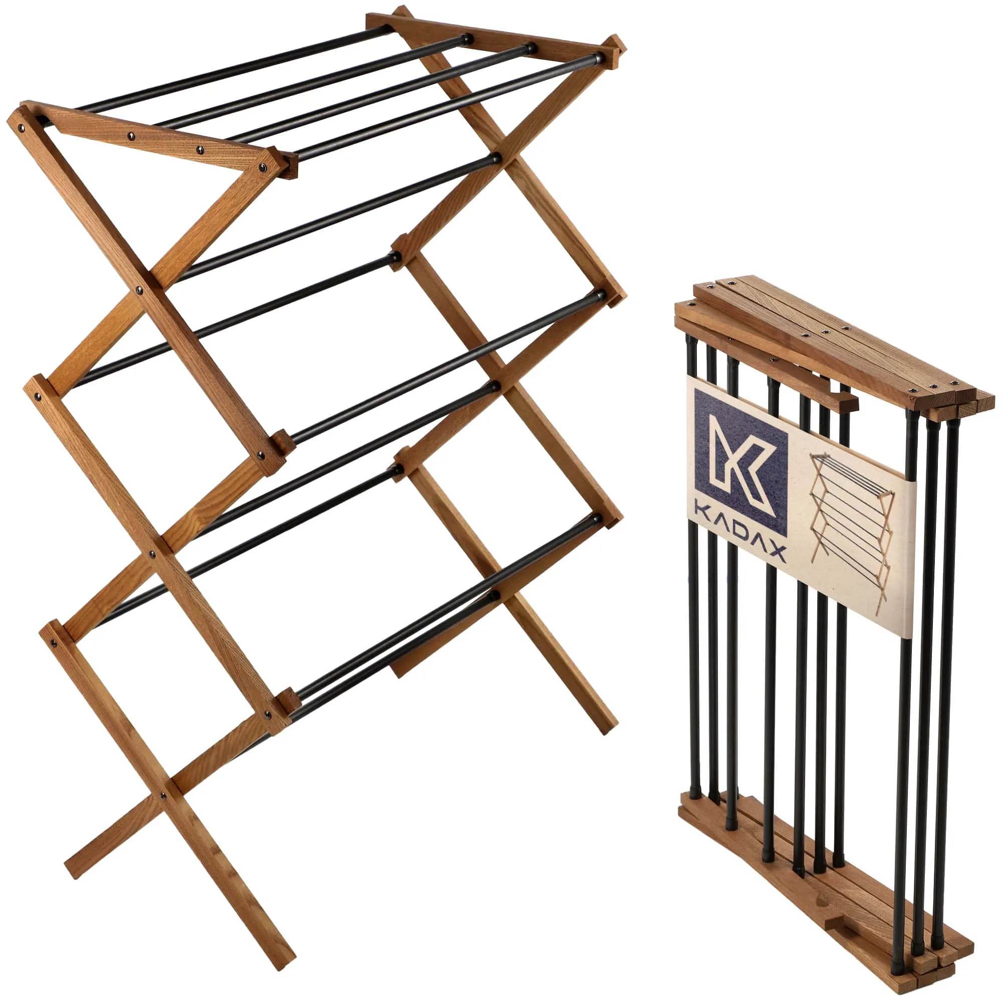 Ferrara medinė džiovyklė su plieniniais strypais, 60 cm