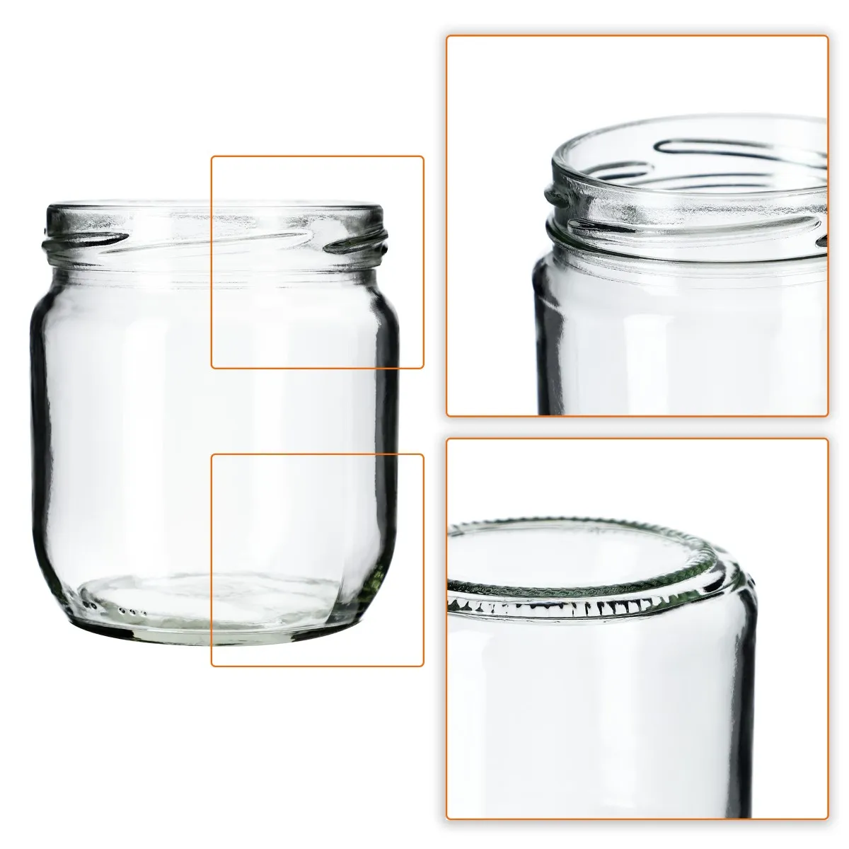 Salla konservavimo stiklainiai 425 ml, 12 vnt., 82 mm + dangteliai su medumi