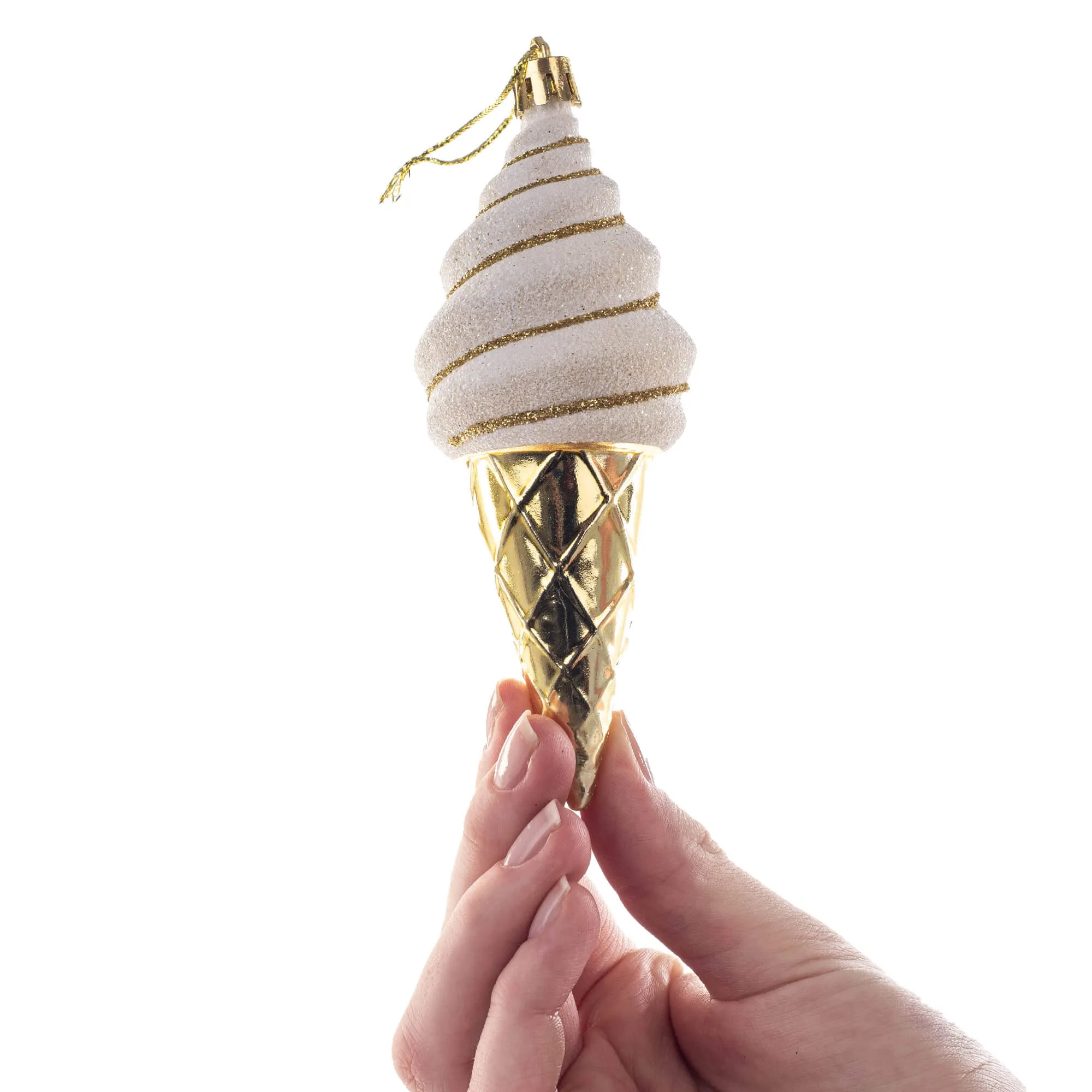 Abos kalėdinių eglutės papuošalų rinkinys, 4 vnt., ledai