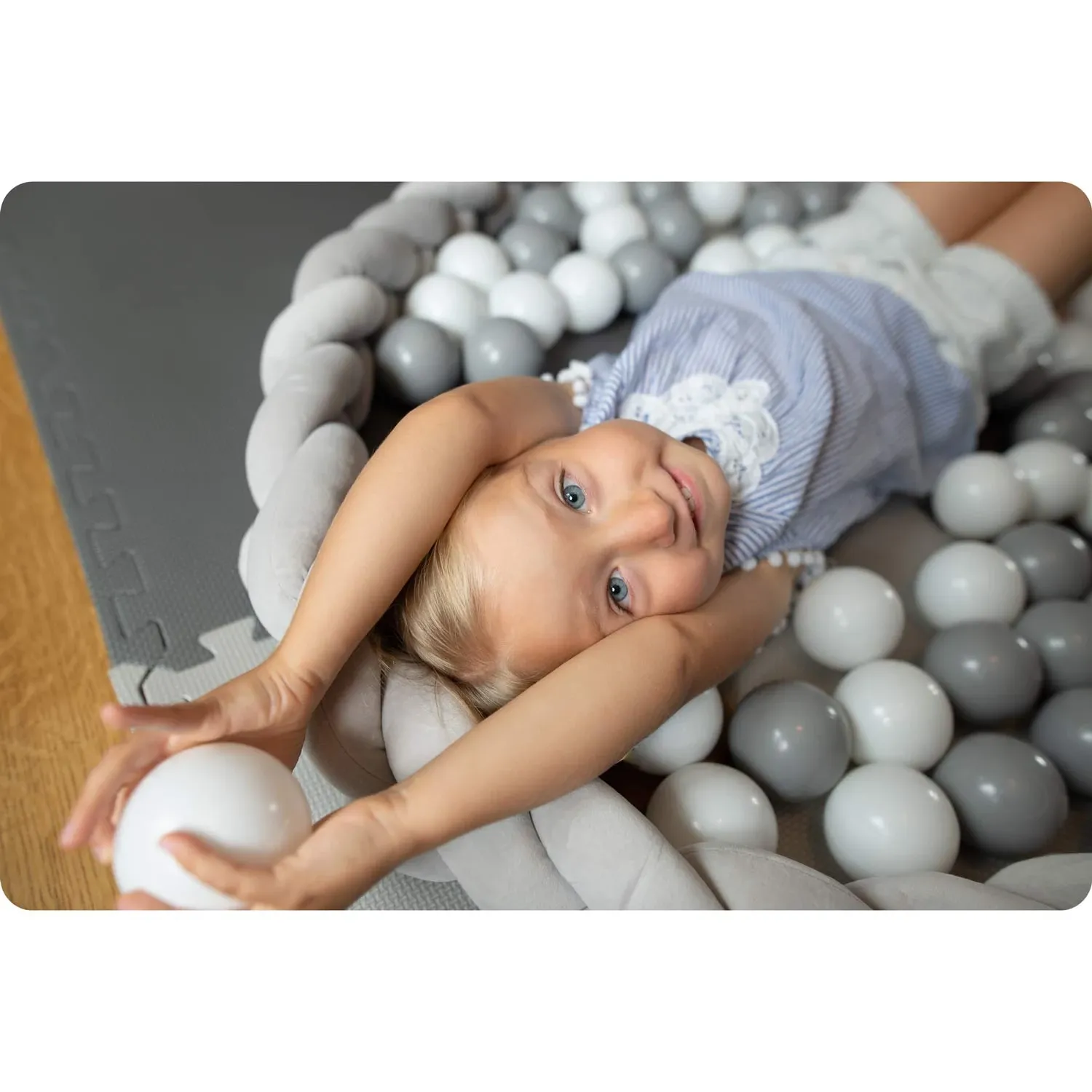 „Ricokids“ 3 m lovelės užvalkalas – pilkas - nuotrauka 1