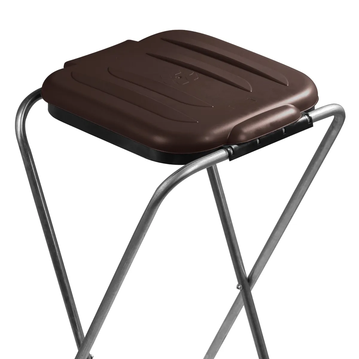 Bakel vienkartinių atliekų rūšiavimo maišų stovas, rudas