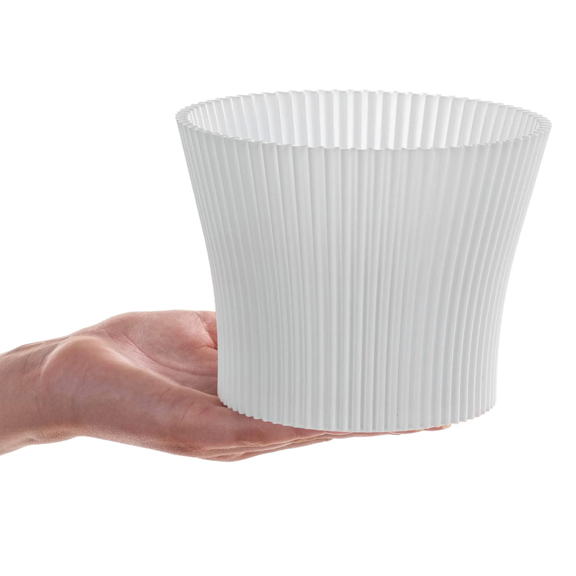 Estrela gėlių vazonas 19 cm baltas