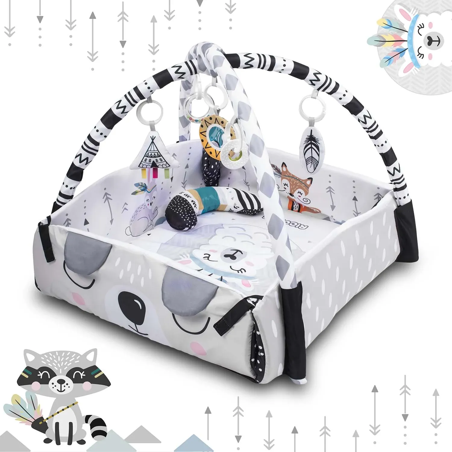 Interaktyvus edukacinis kilimėlis 110 x 100 cm Boho Ricokids - nuotrauka 1