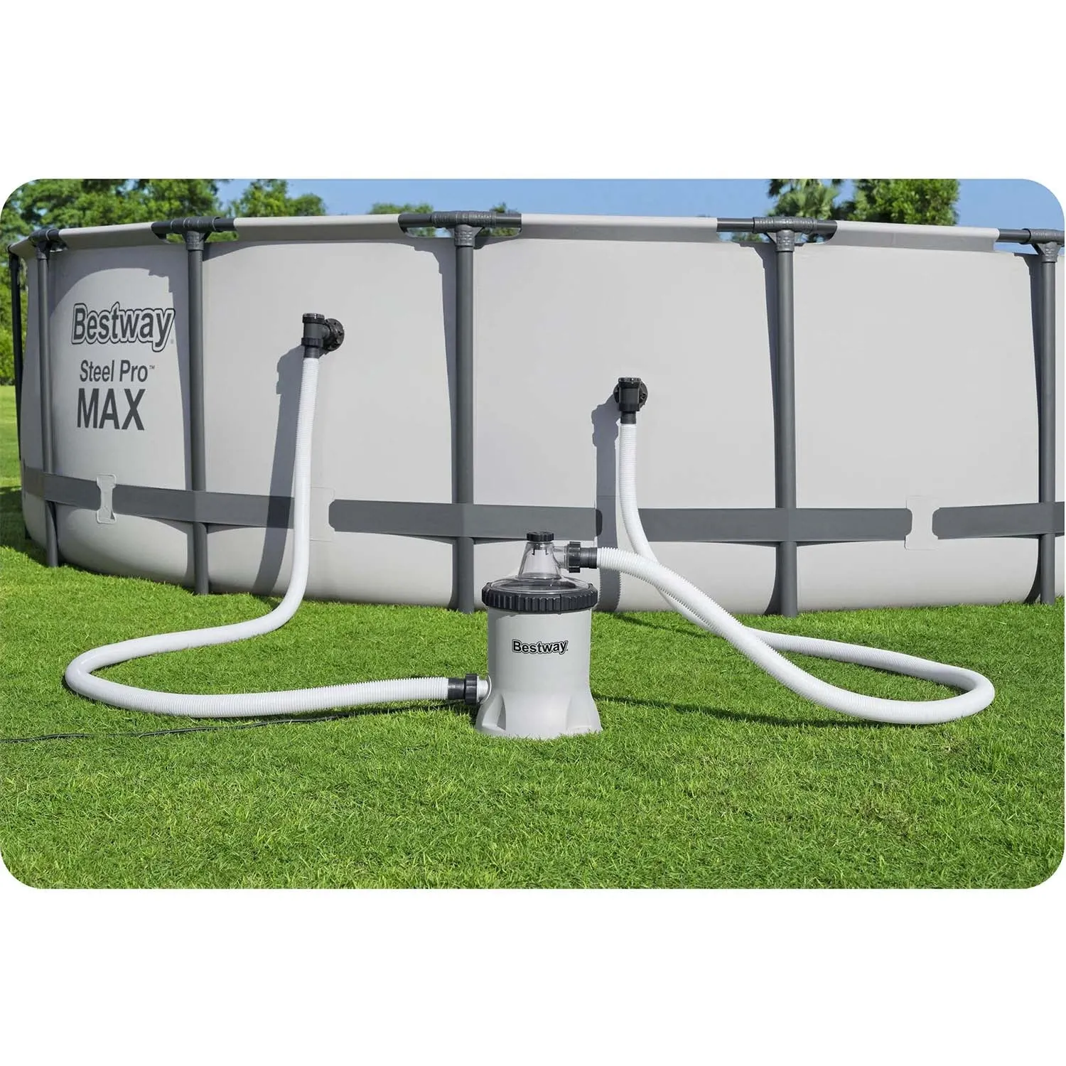Baseino filtro pompa 5678 l/h + „Bestway“ 58870 filtro kamuoliukai - nuotrauka 1