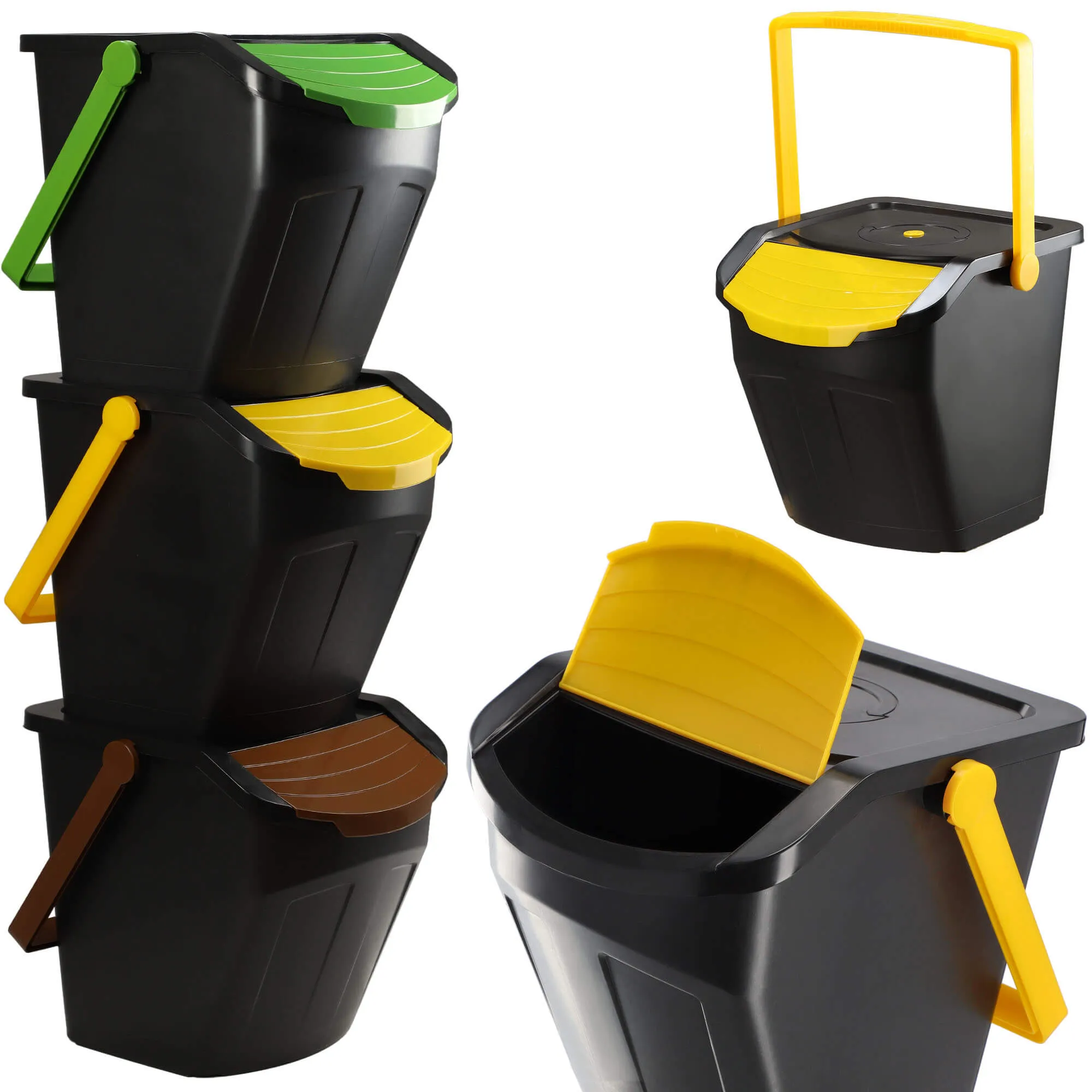 Loras 25 l šiukšliadėžės su rankena, 3 vnt.