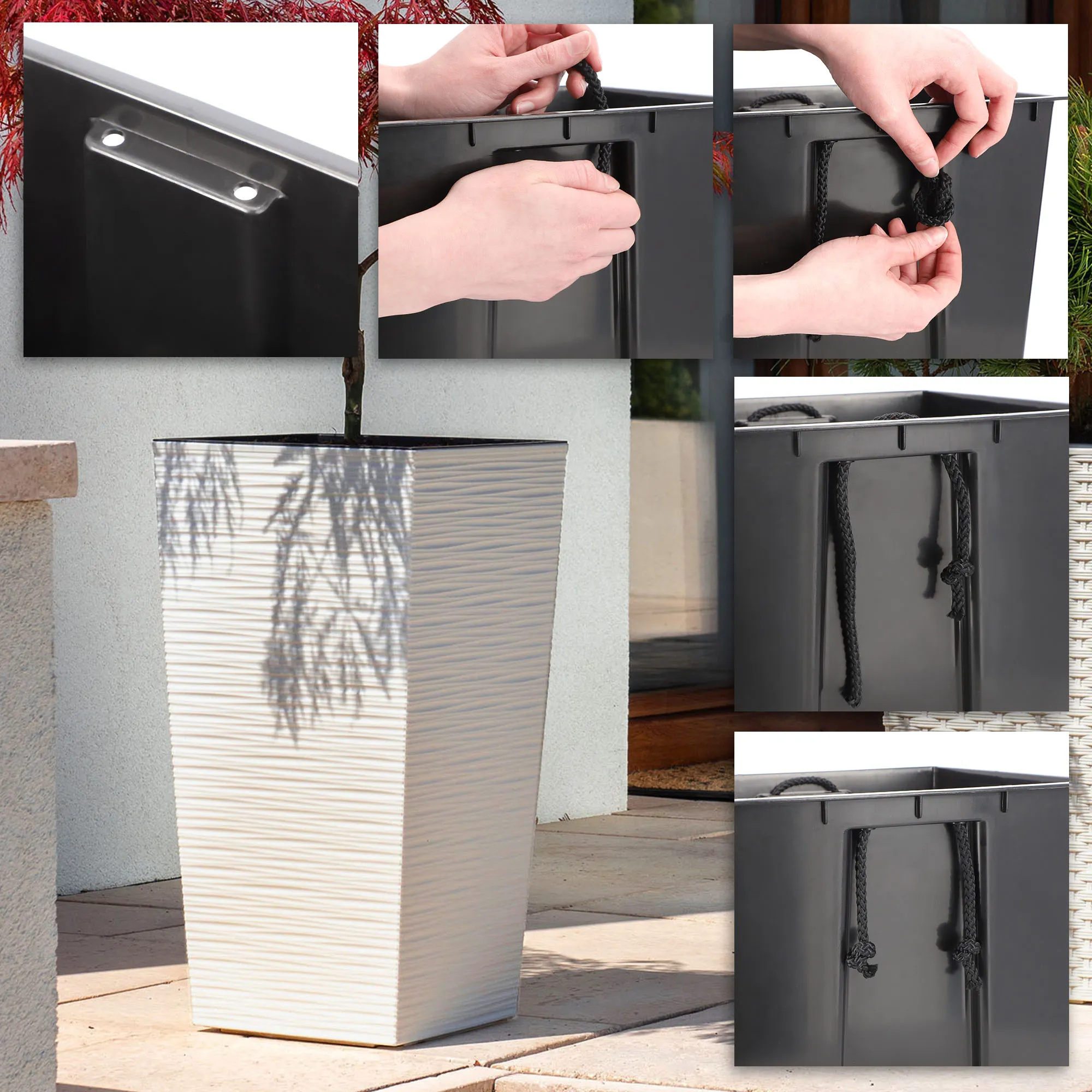 Gėlių vazonas su įdėklu Toulouse kaltelis 35 cm