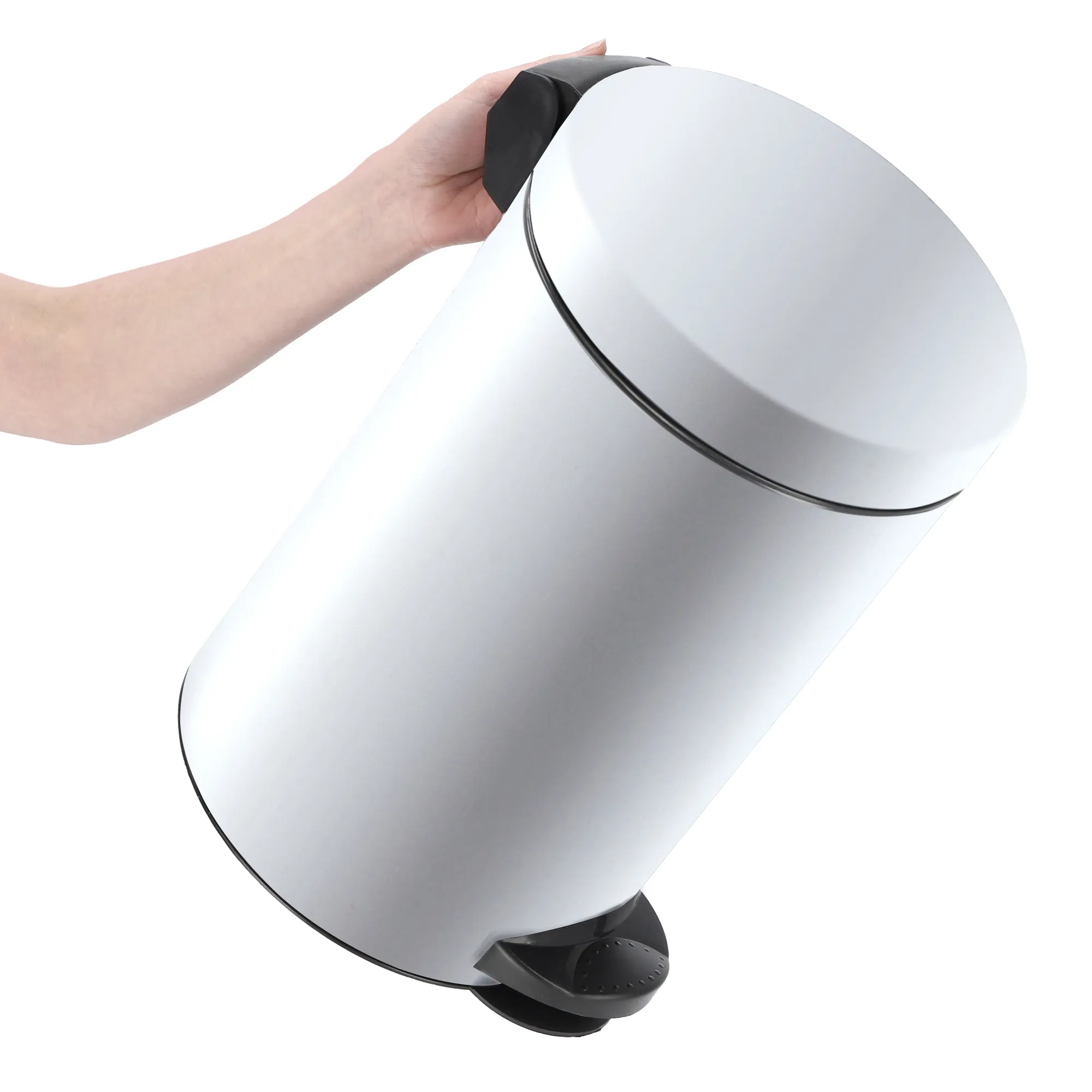 „Melfi“ 14 l plieninė šiukšliadėžė, balta