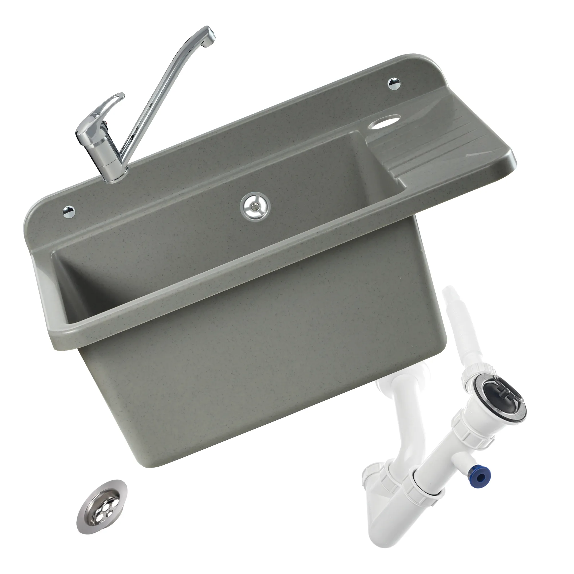 „Gospo“ kriauklė su pasukamu maišytuvu, grafito spalvos