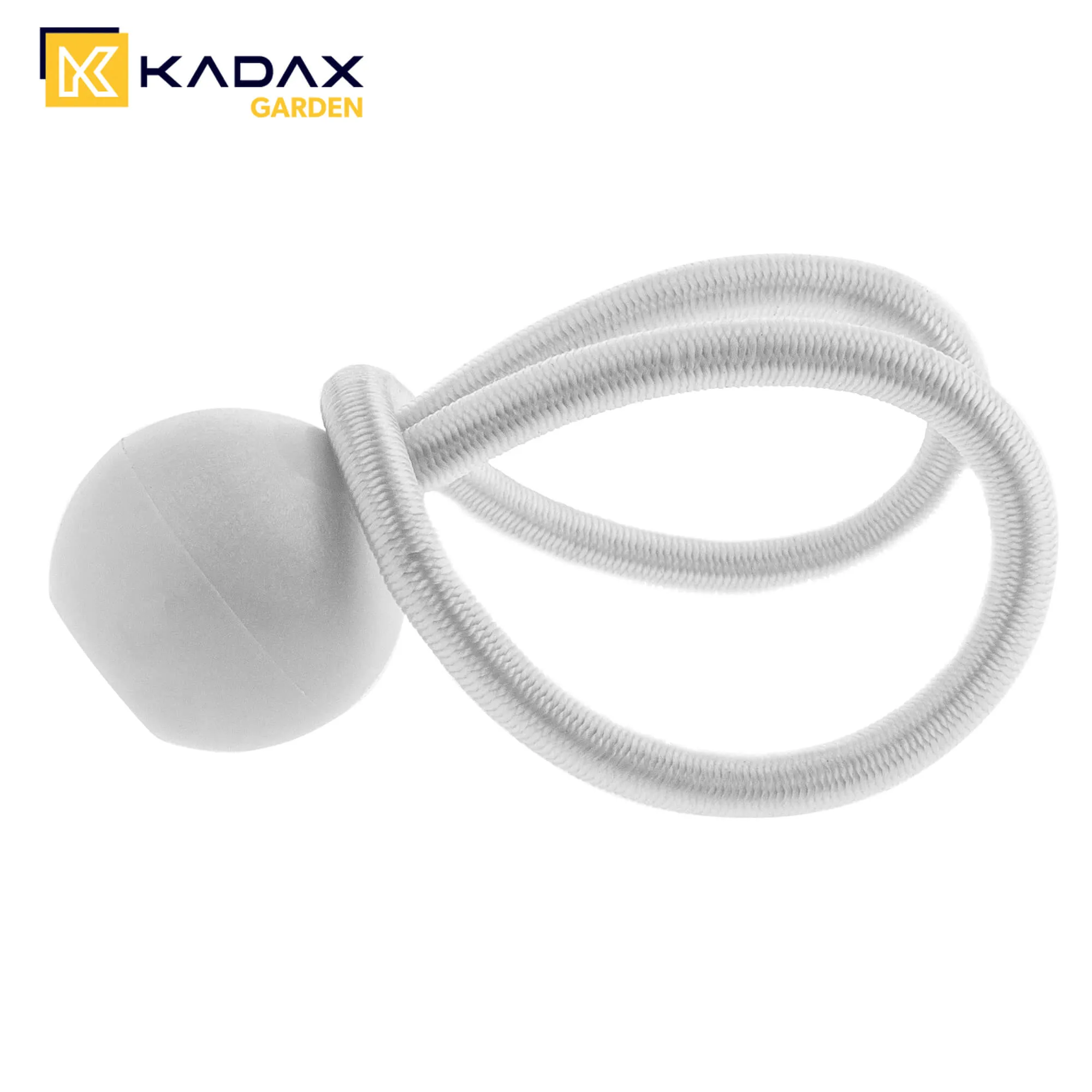 Elastinė guma su kamuoliuku 15 cm, balta
