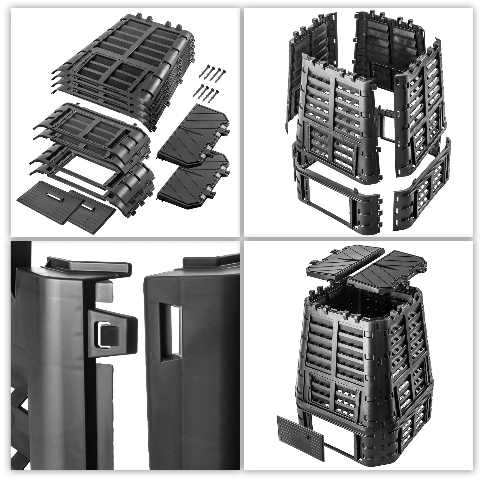 Boko 740L sodo kompostinė, juoda
