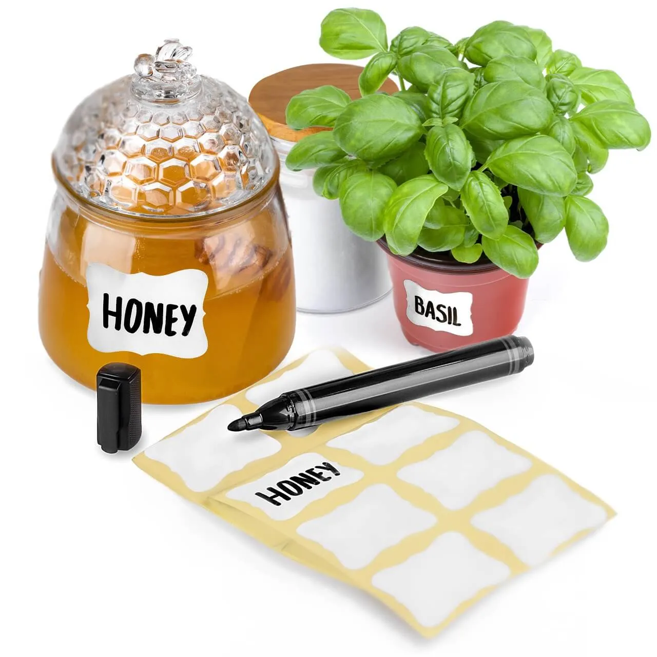 Carro juodos kreidos žymeklis uogienei