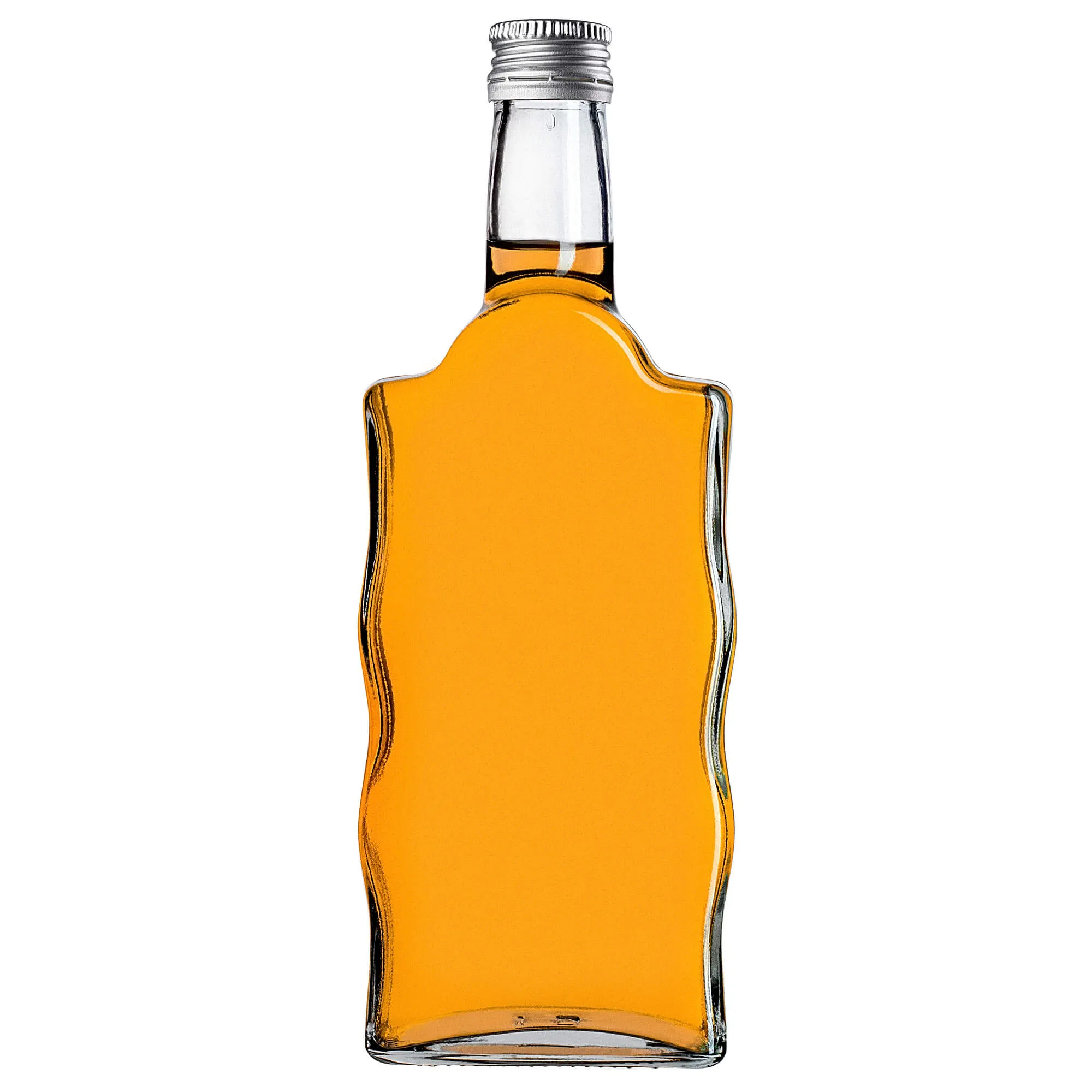 Stiklinis butelis tinktūrai „Fala“ 500 ml su sidabriniu dangteliu 1 vnt.