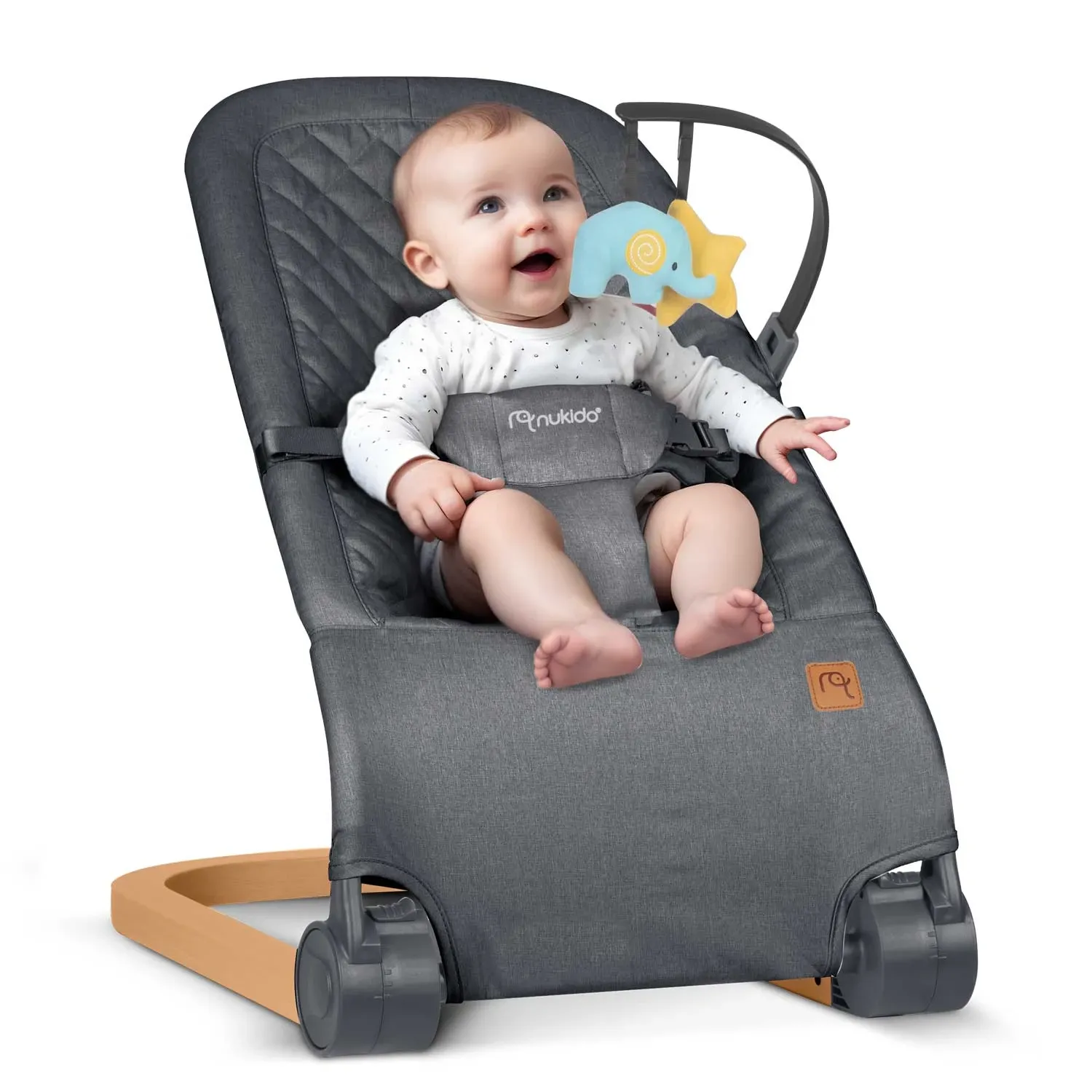 Supamoji kėdė su žaislais NK-52 Nukido - antracito spalvos - nuotrauka 1