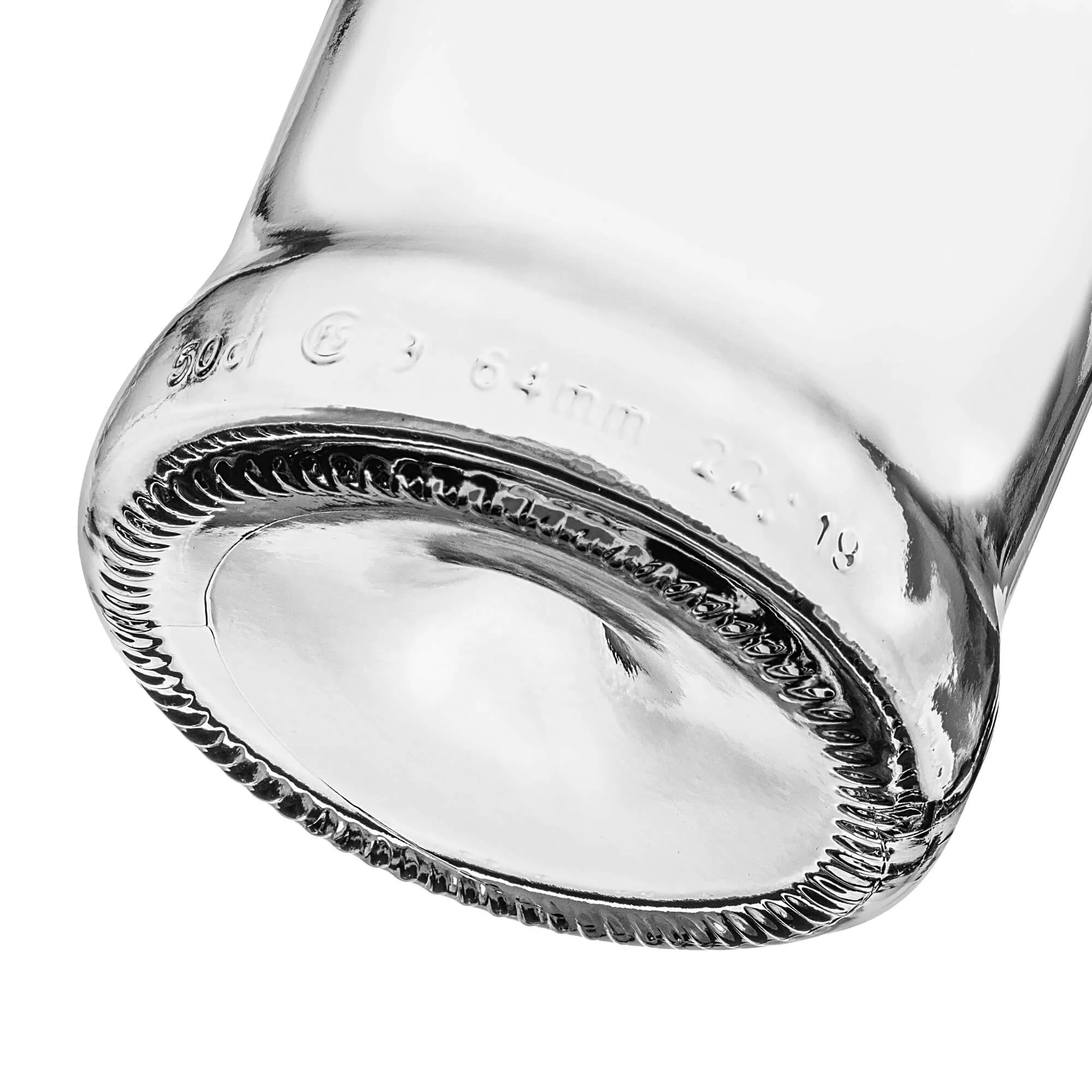 Stiklinis butelis Luarė tinktūrai 500 ml su sidabriniu dangteliu 1 vnt.