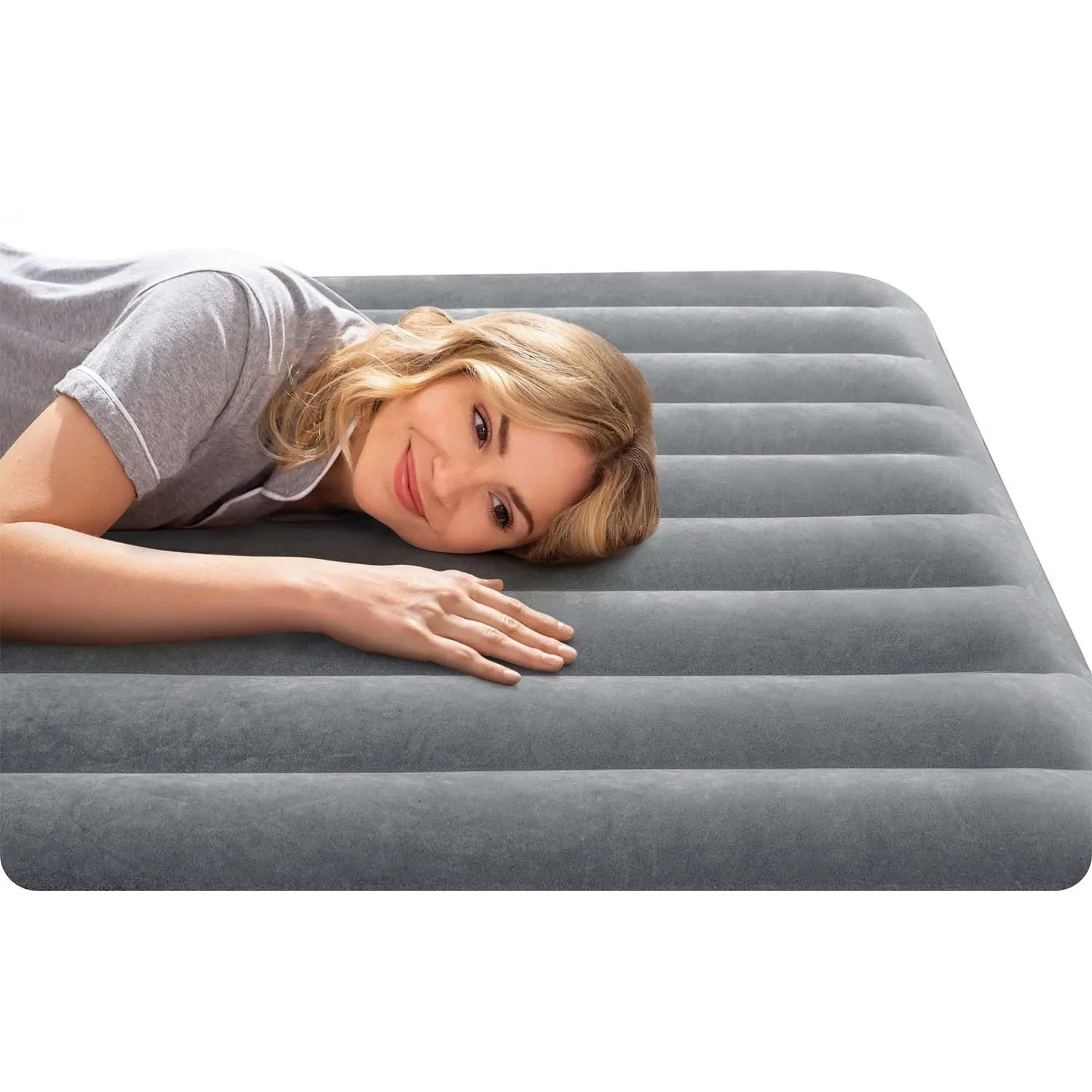 Pripučiamas čiužinys 203x152x30 cm su įmontuotu elektriniu siurbliu INTEX 64114 - nuotrauka 1