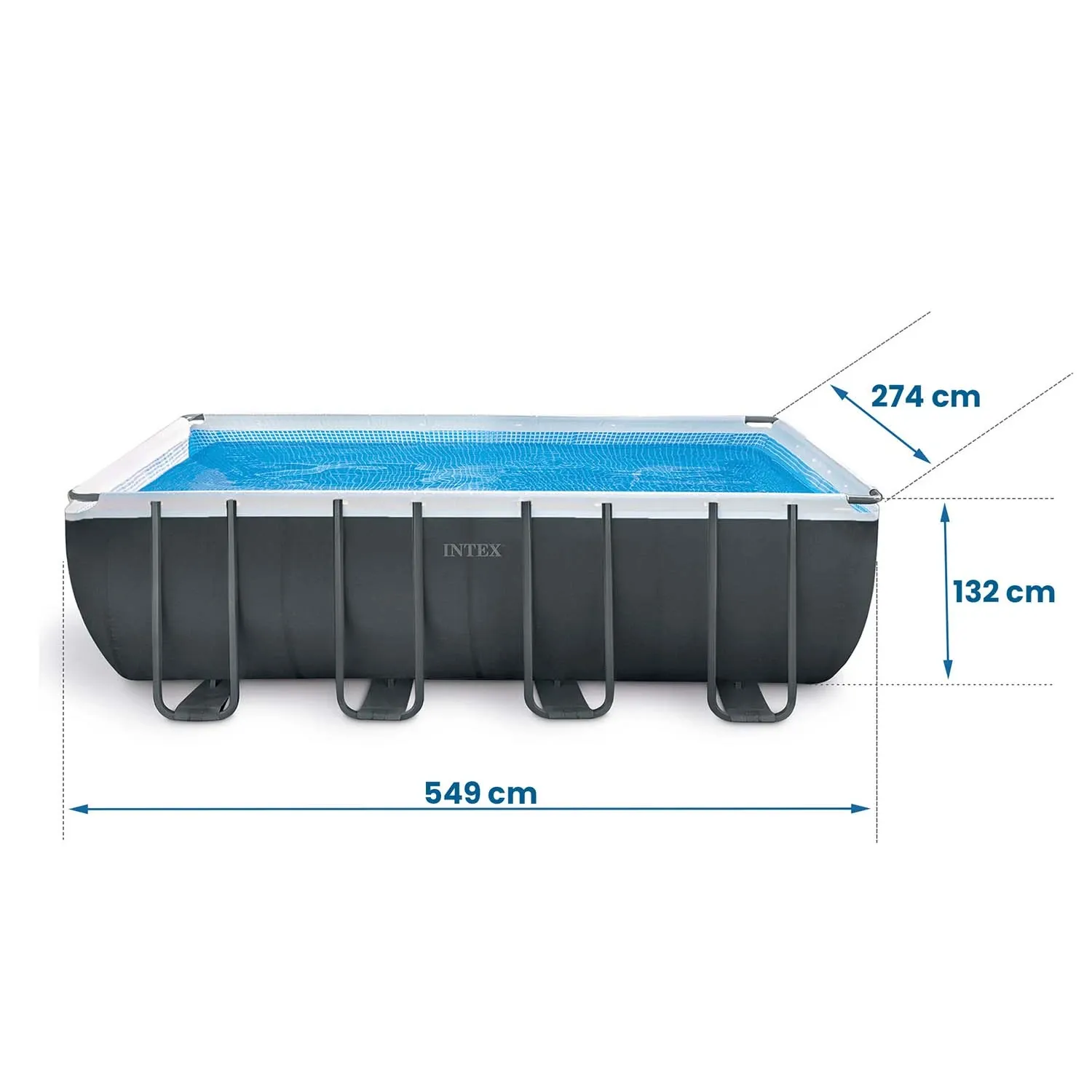 Karkasinis sodo baseinas 549 x 274 x 132 cm 21 viename INTEX 26356 + NEMOKAMAS paspirtukas - nuotrauka 1