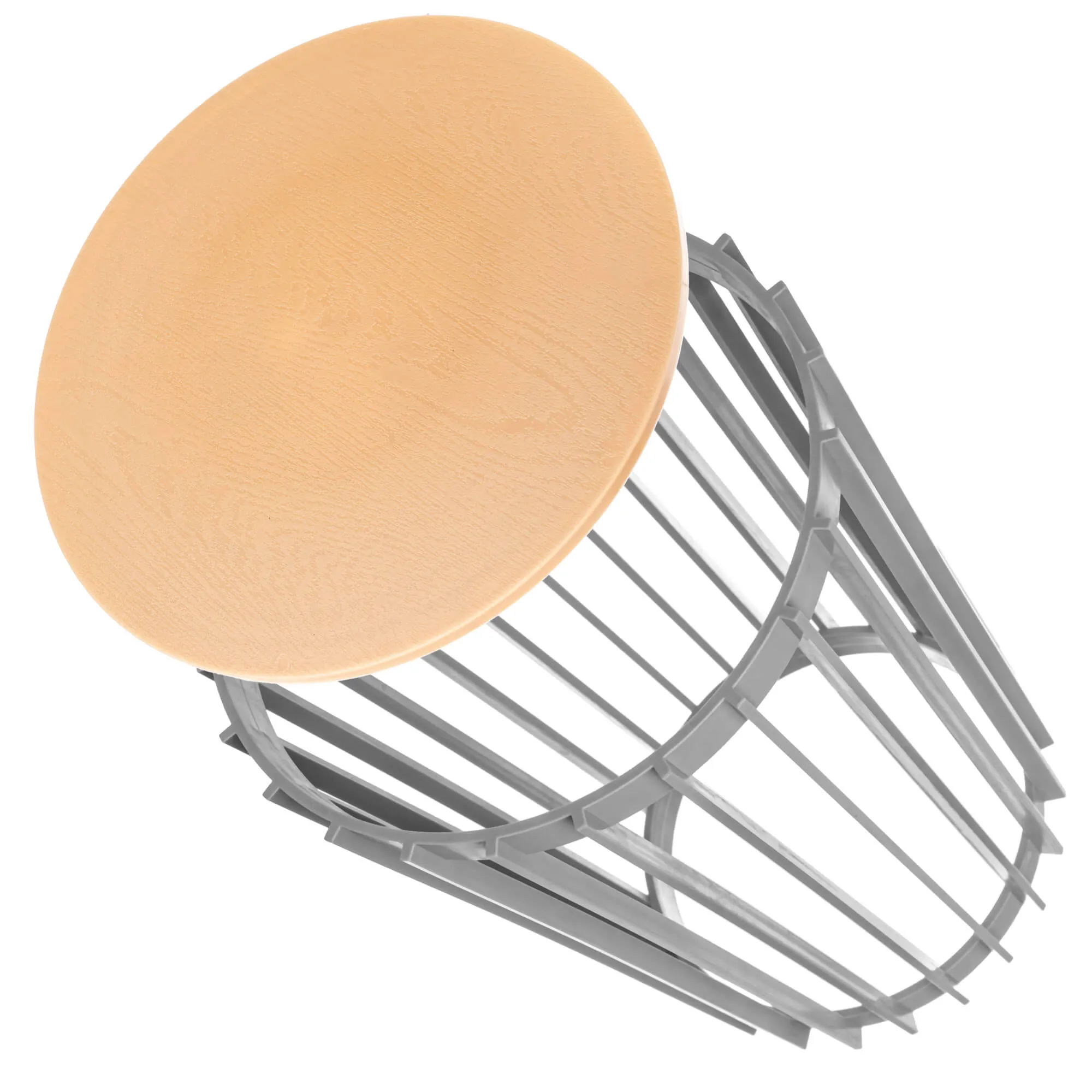 Aytre dvipusis augalų stovas 40 cm platinos spalvos + natūralaus medžio stalviršis