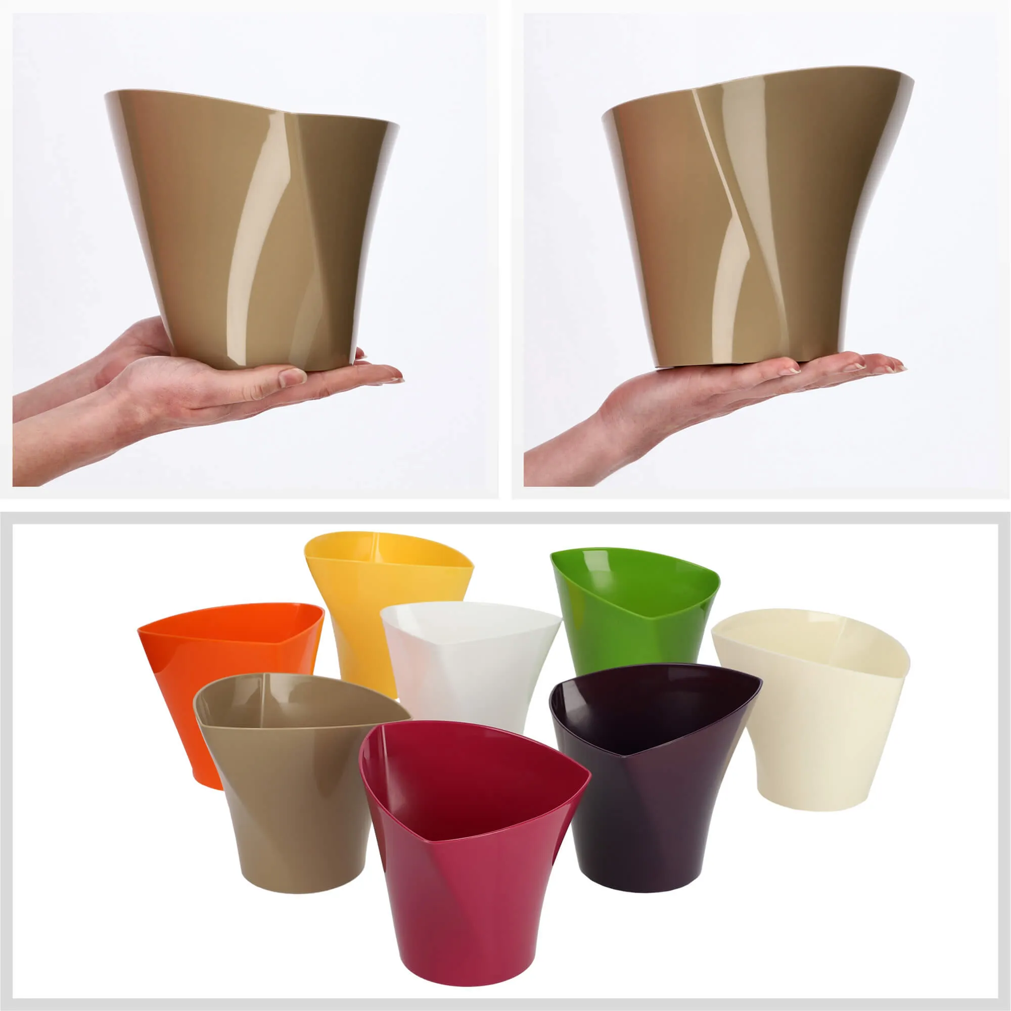 Asimetriškas gėlių vazonas 19 cm