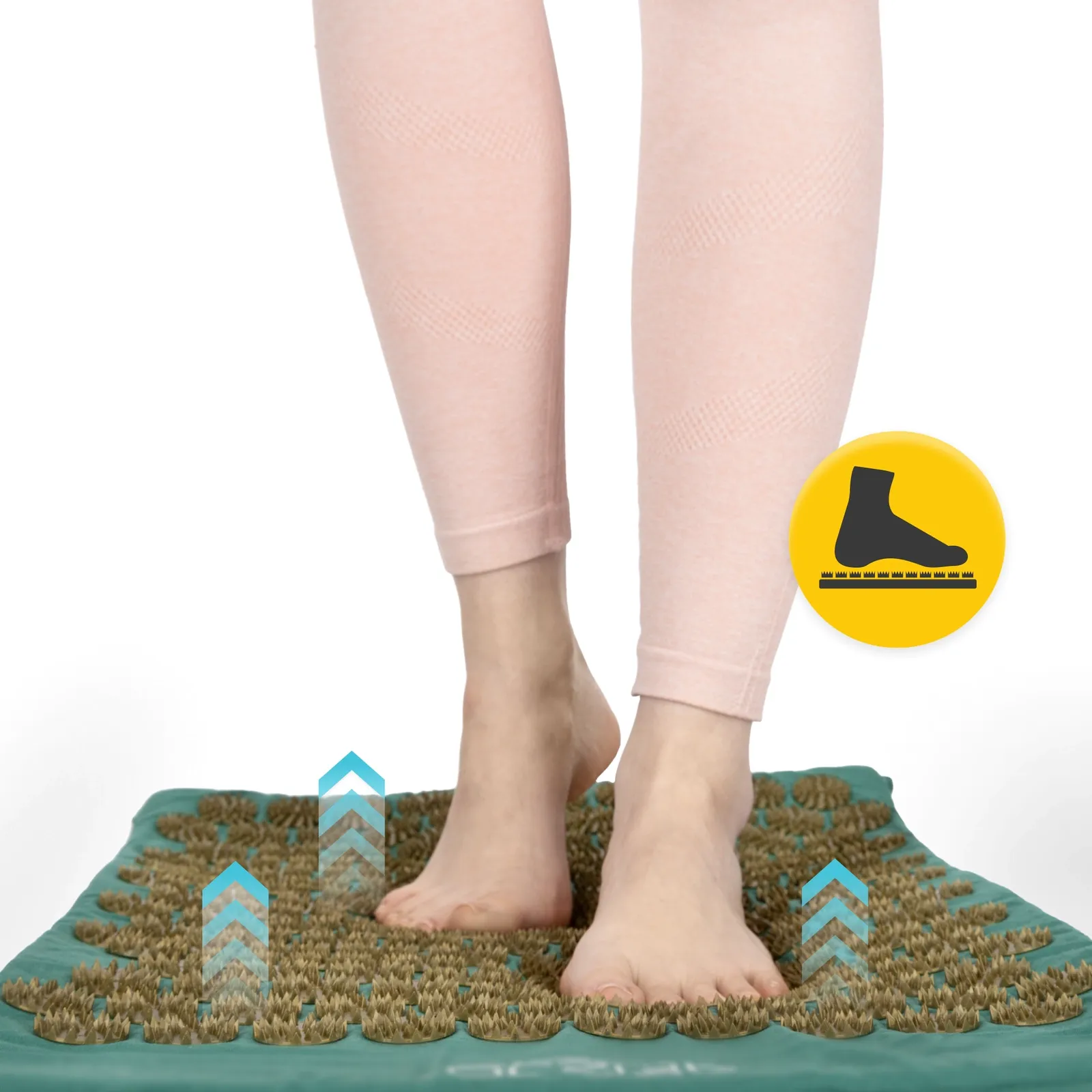 Didelis akupresūros kilimėlis su pagalvėle