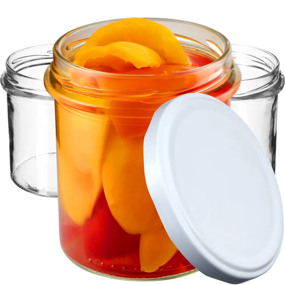 Avila konservavimo stiklainiai 350 ml 100 vnt. 82 mm + balti dangteliai