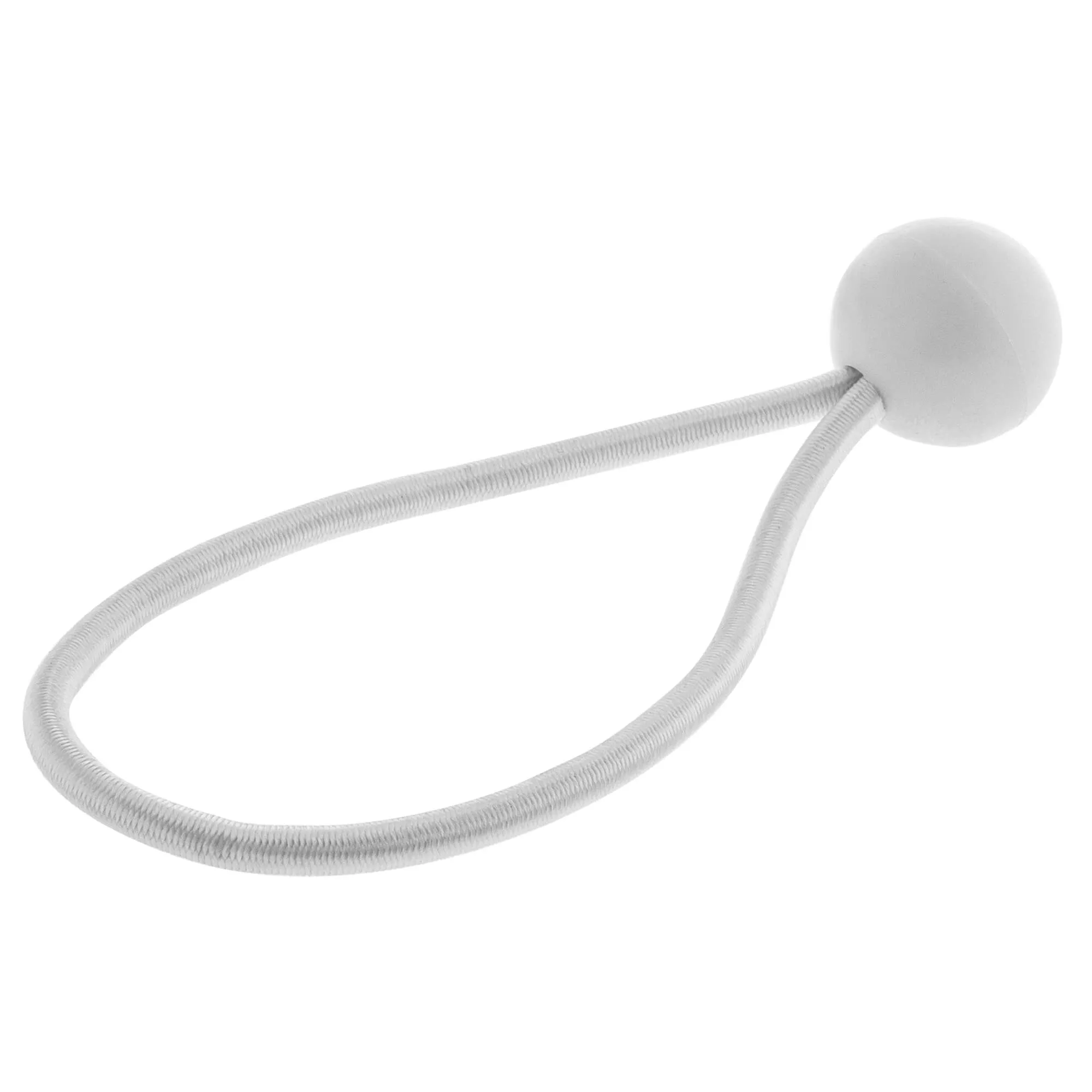 Elastinė guma su kamuoliuku 15 cm, balta