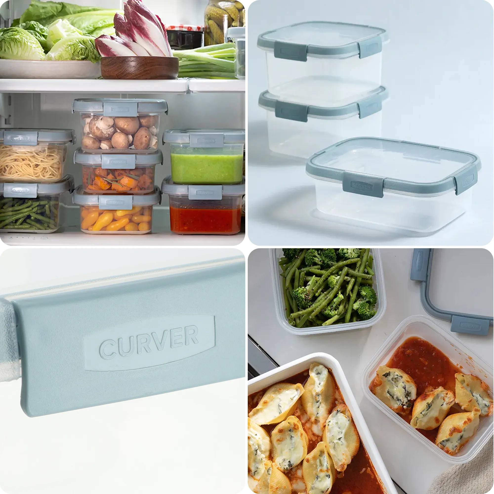 Curver Smart Fresh Eco maisto indas 3,5 l, dangaus mėlynumo, 29 cm