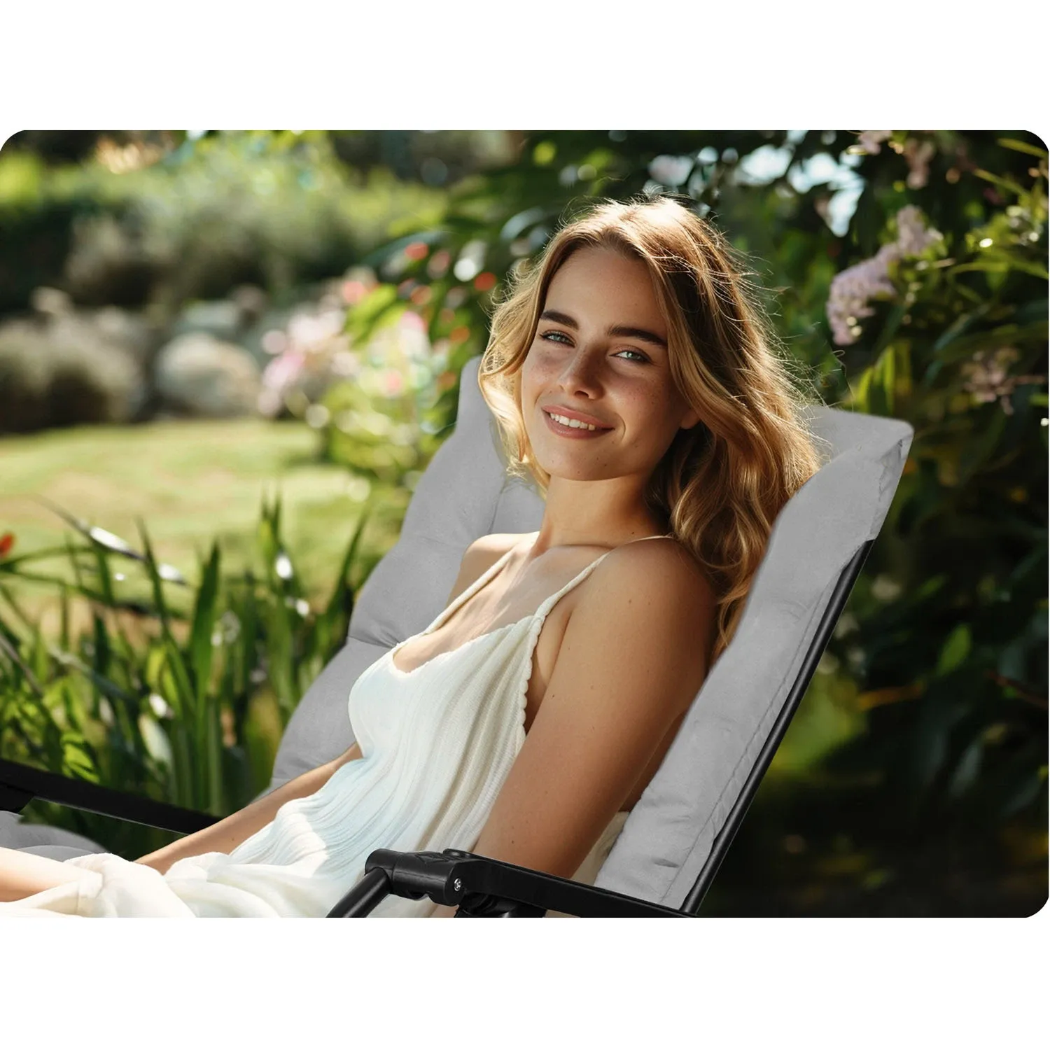 Sulankstomas sodo gultas su pagalvėle Sofotel ChillWell, 2 vnt. rinkinys - nuotrauka 1