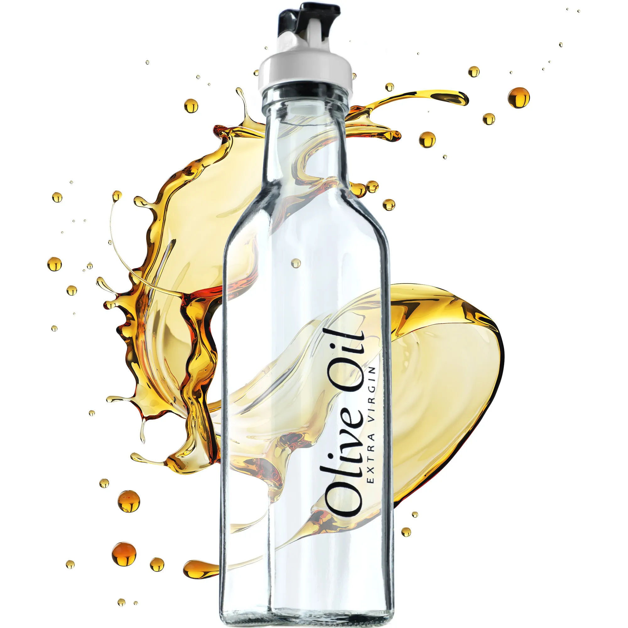 Setri alyvuogių aliejaus butelis 0,5 l dekoruotas 1 vnt.