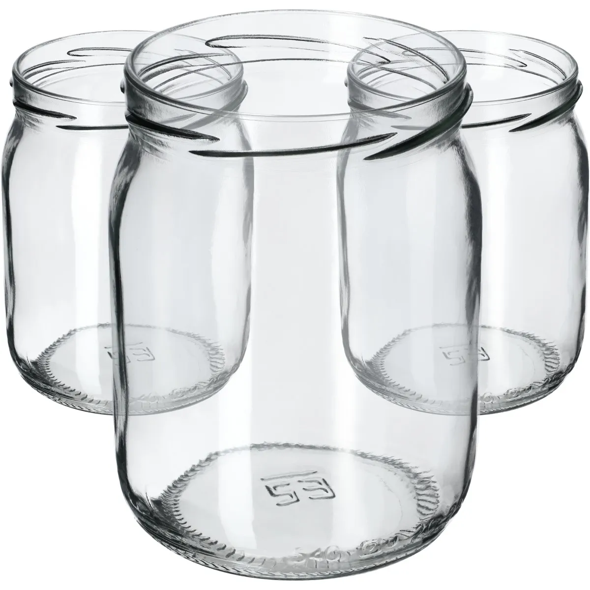 Senos stikliniai indeliai 540 ml, 8 vnt., 82 mm, be dangtelių