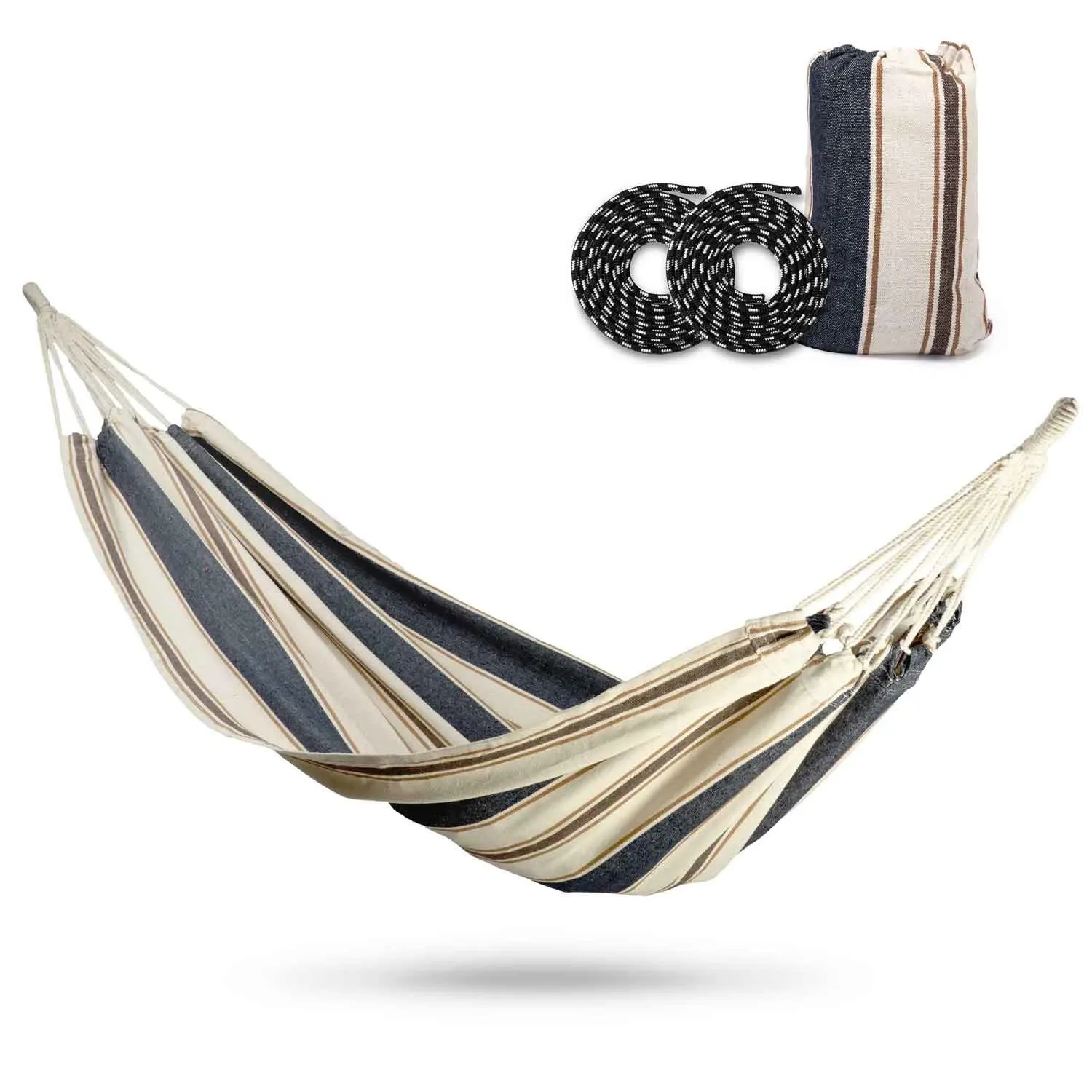 Malaga Vienvietis mėlynai baltas sodo hamakas „Sofotel“ - nuotrauka 1