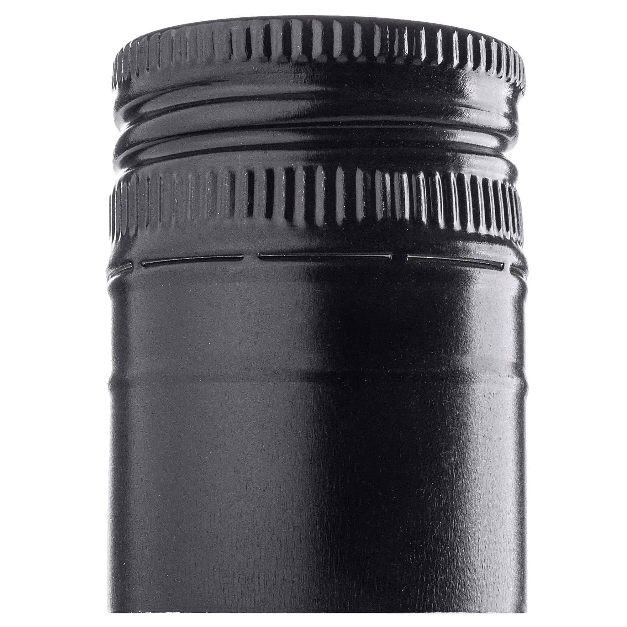 „Annot“ aliumininiai butelių kamšteliai, 31,5 mm skersmens, ilgi, juodi, 50 vnt.