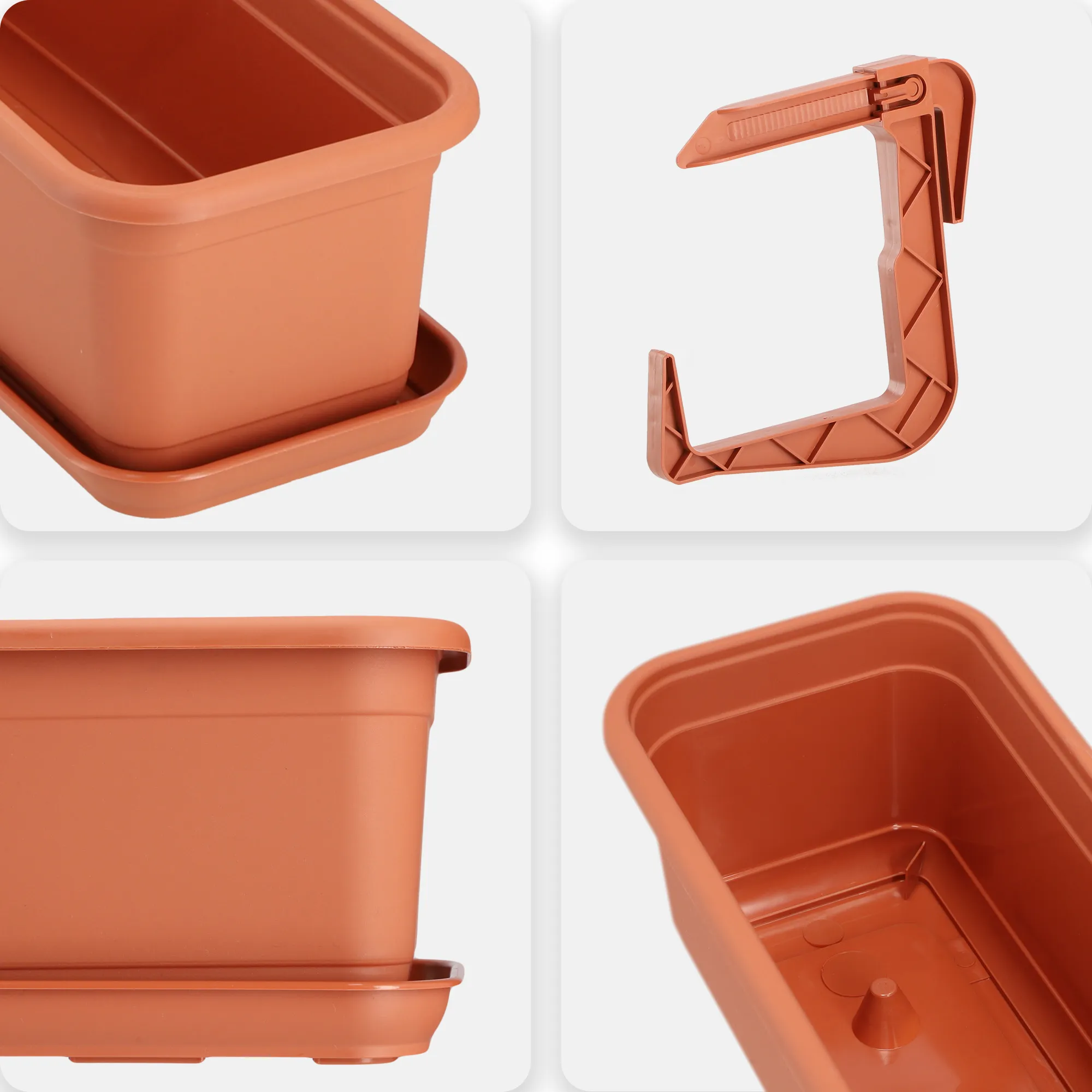 „Evron“ balkono dėžė su pagrindu ir rankenomis