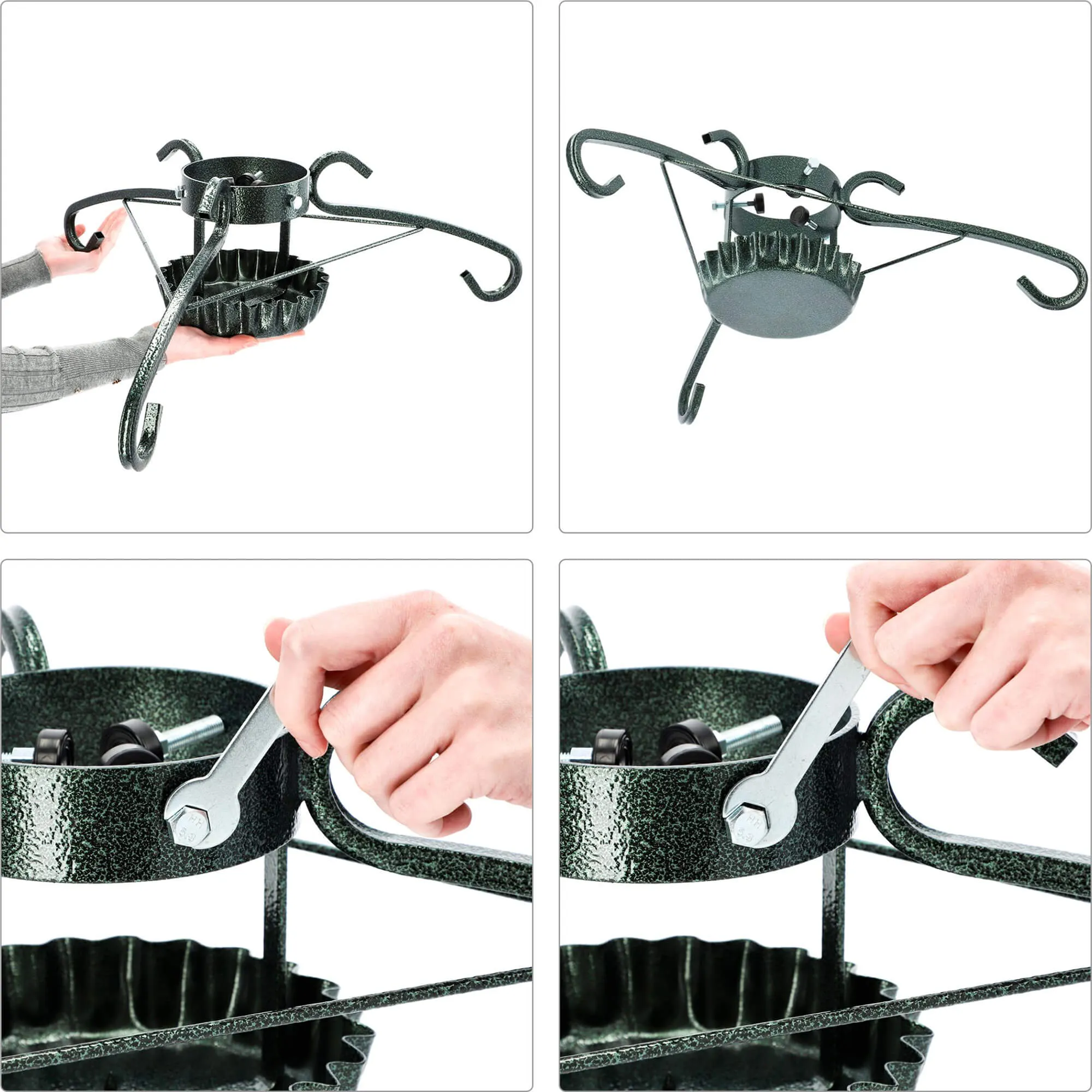 Plieninis Kalėdų eglutės stovas 61 cm žalias