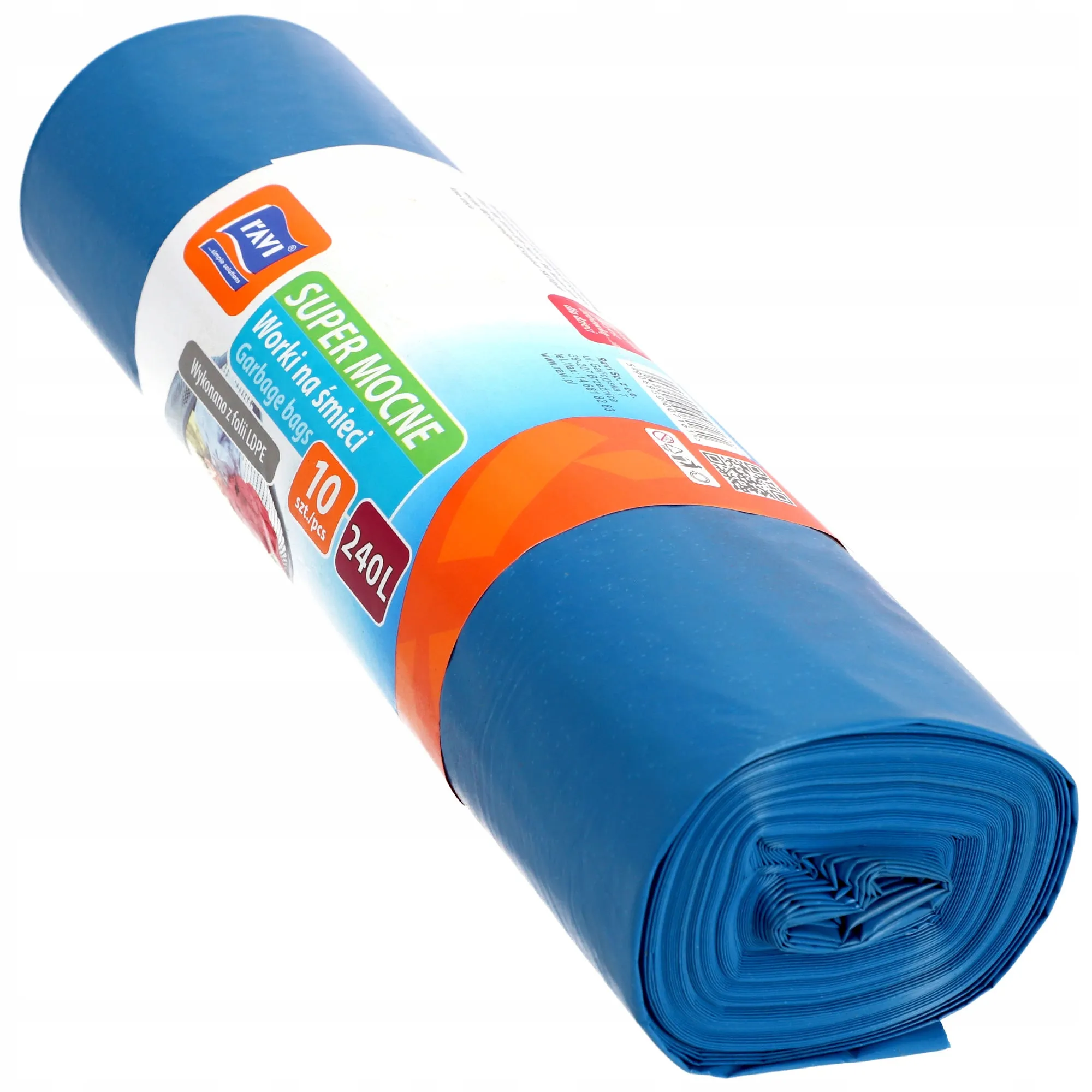 „Ravi“ itin tvirti šiukšlių maišai, 240 litrų, 10 vnt.