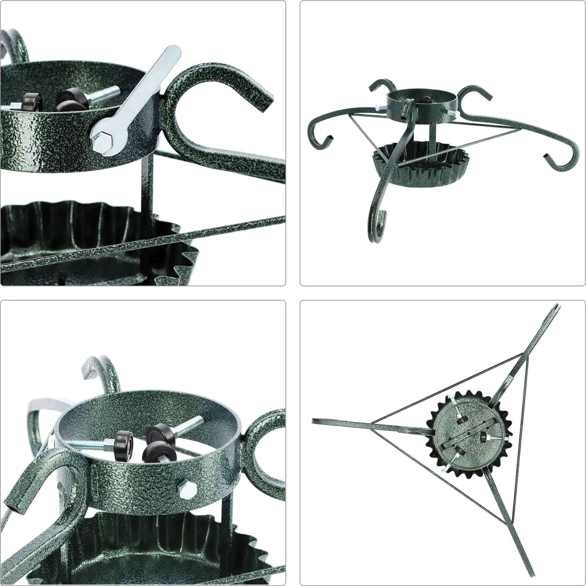 Plieninis Kalėdų eglutės stovas 61 cm žalias