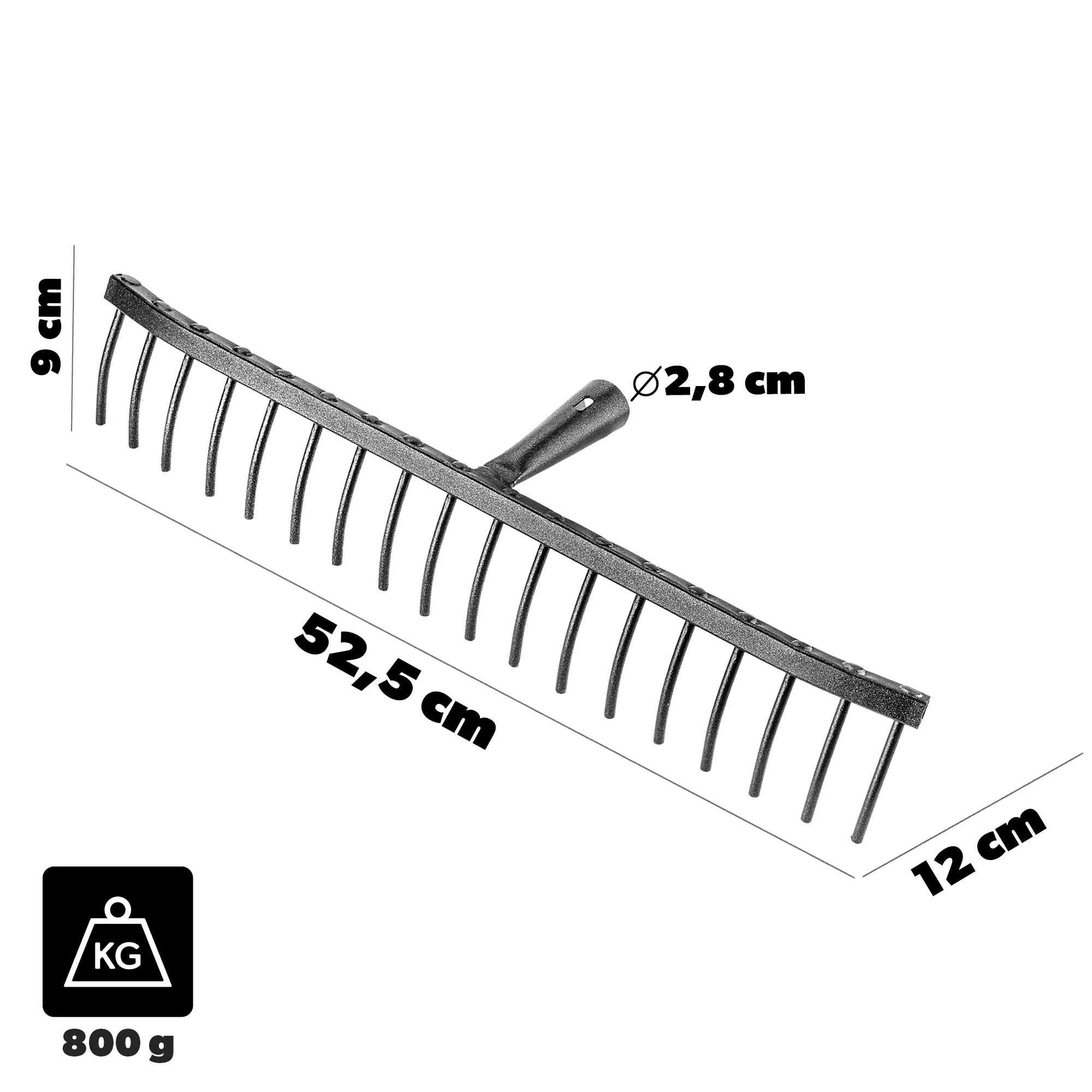 „Conde“ 18 dantų akmenų grėblys be rankenos