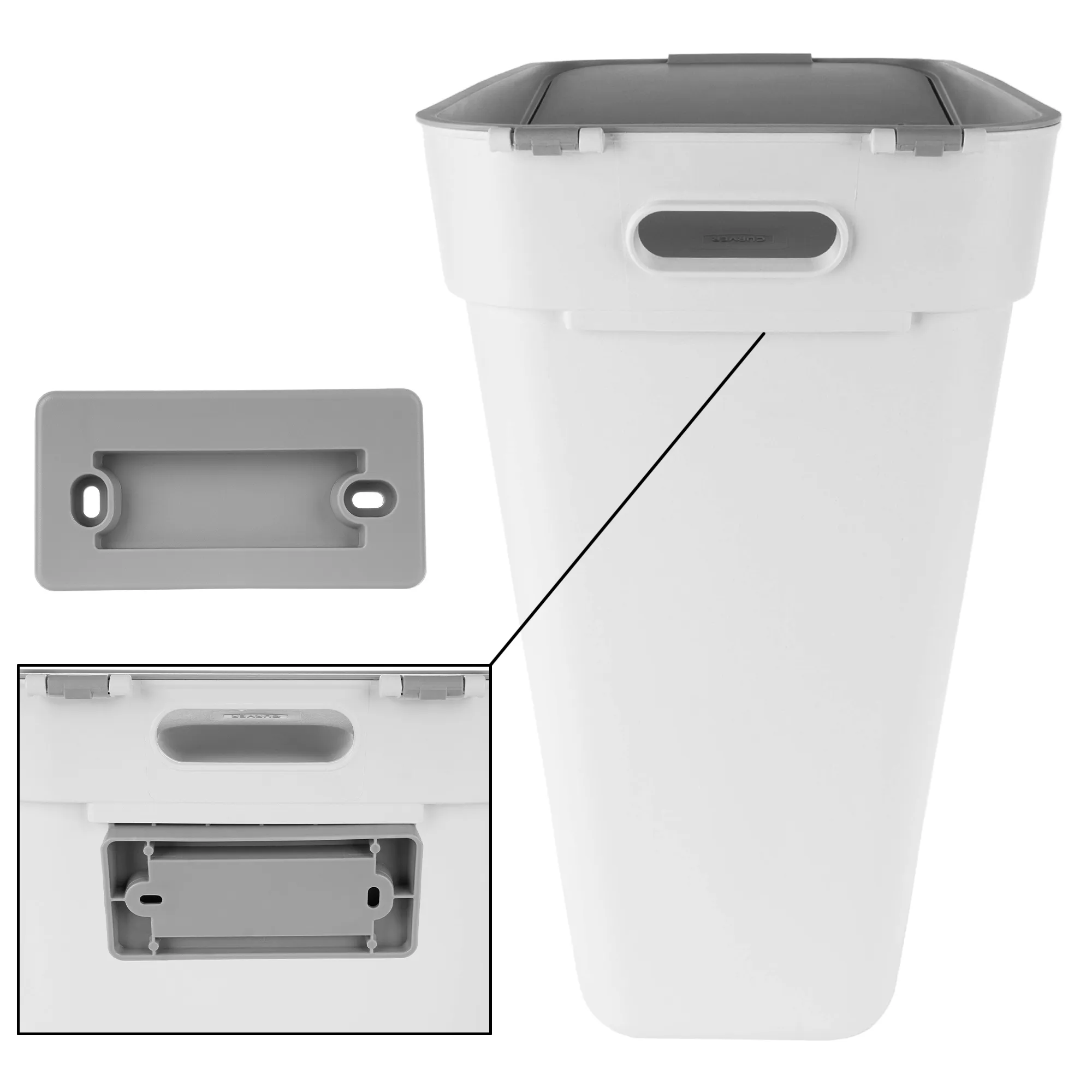 Curver Ready to Collect 30 l atliekų rūšiavimo šiukšliadėžė, balta