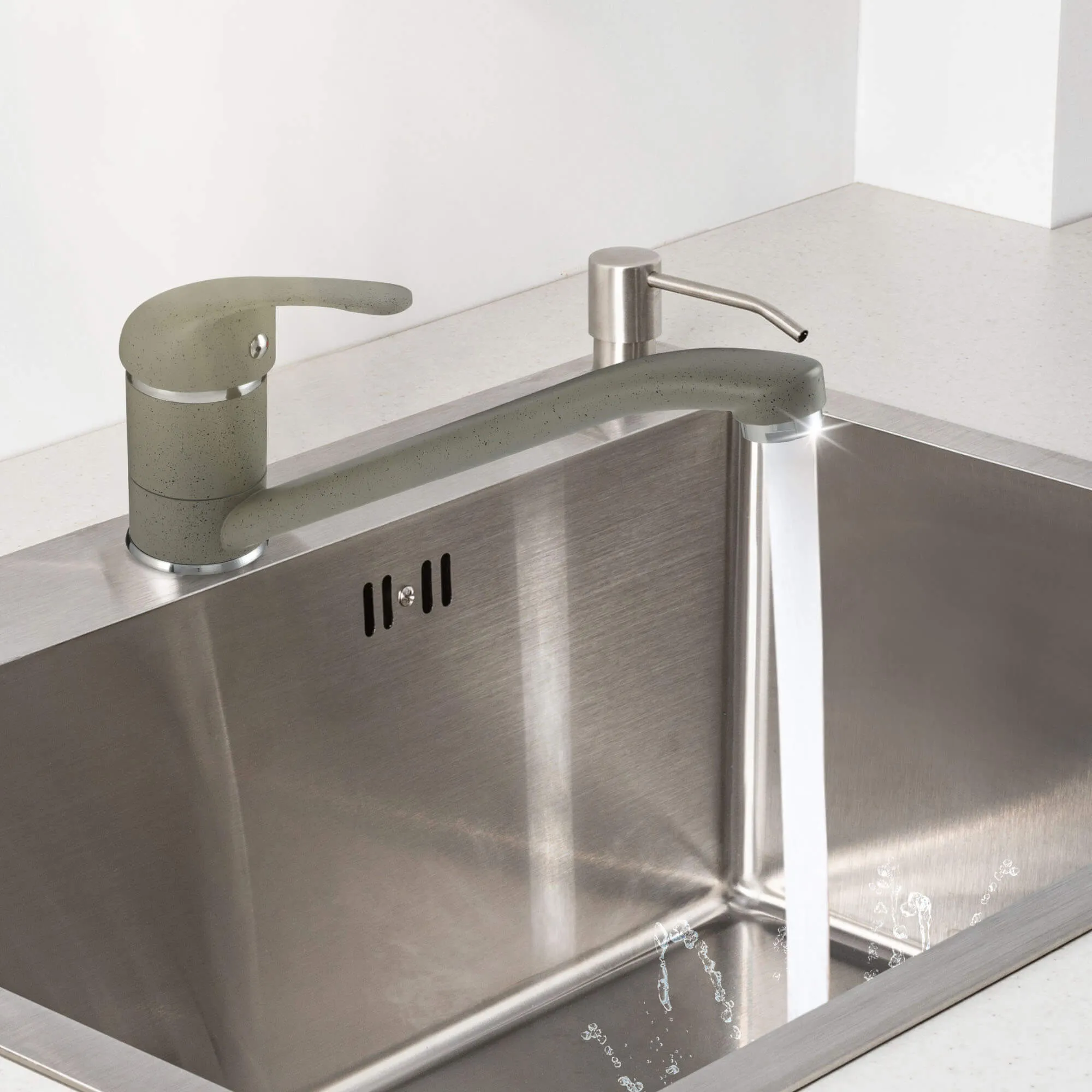 Gospo Rox laisvai pastatomas virtuvės maišytuvas, pilkas