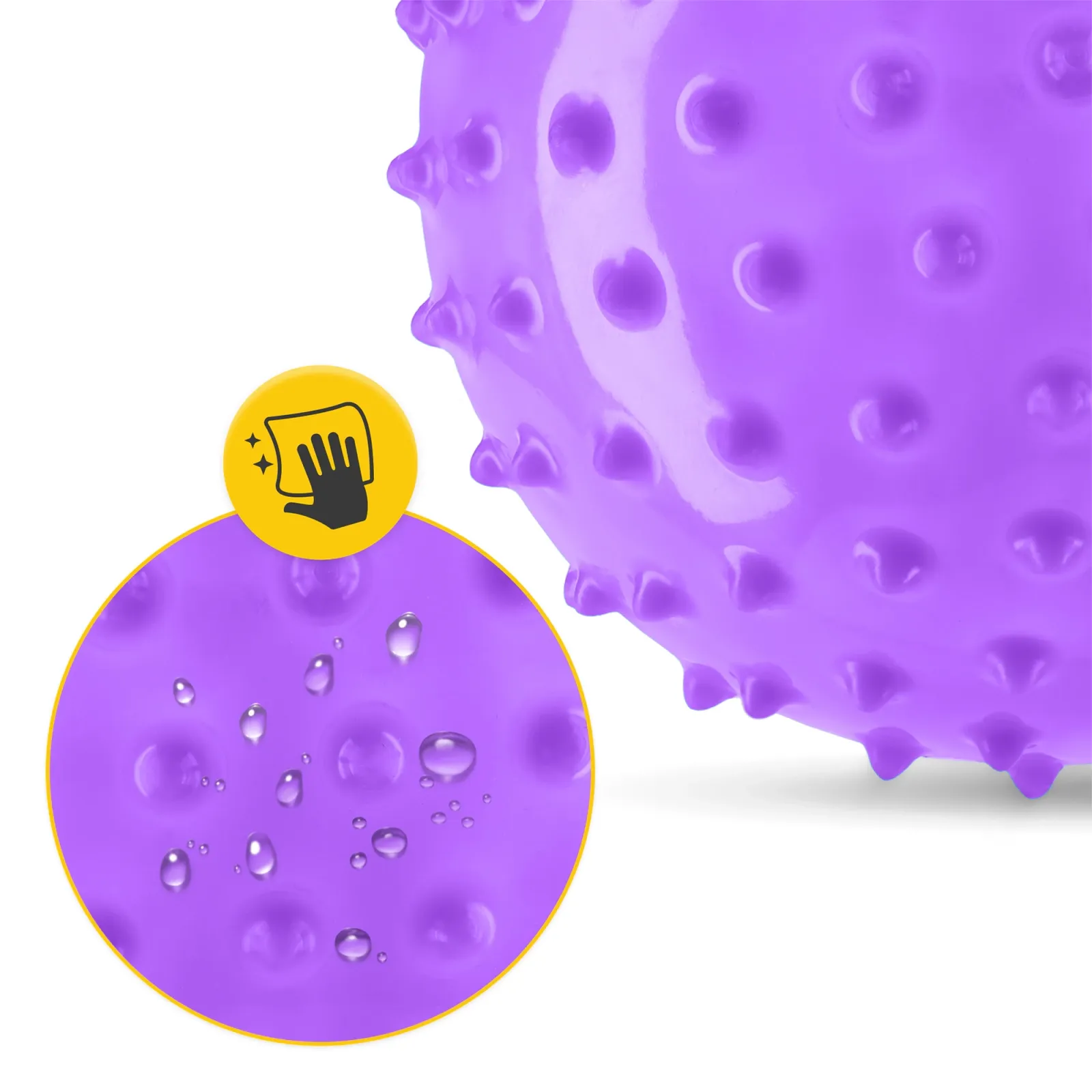 Reabilitacijos kamuolys su dygliais 20 cm violetinis