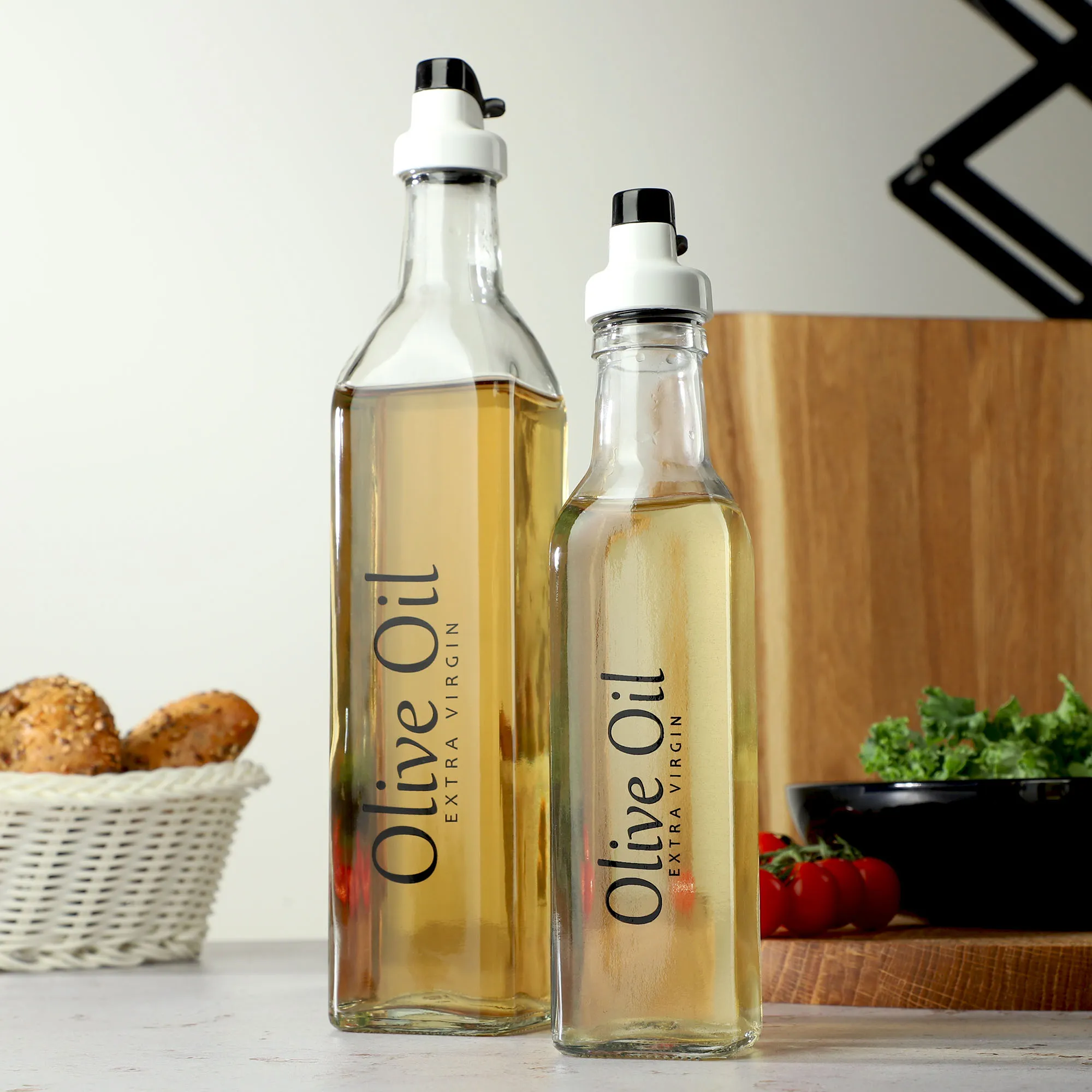 Setri alyvuogių aliejaus butelis 0,5 l dekoruotas 1 vnt.