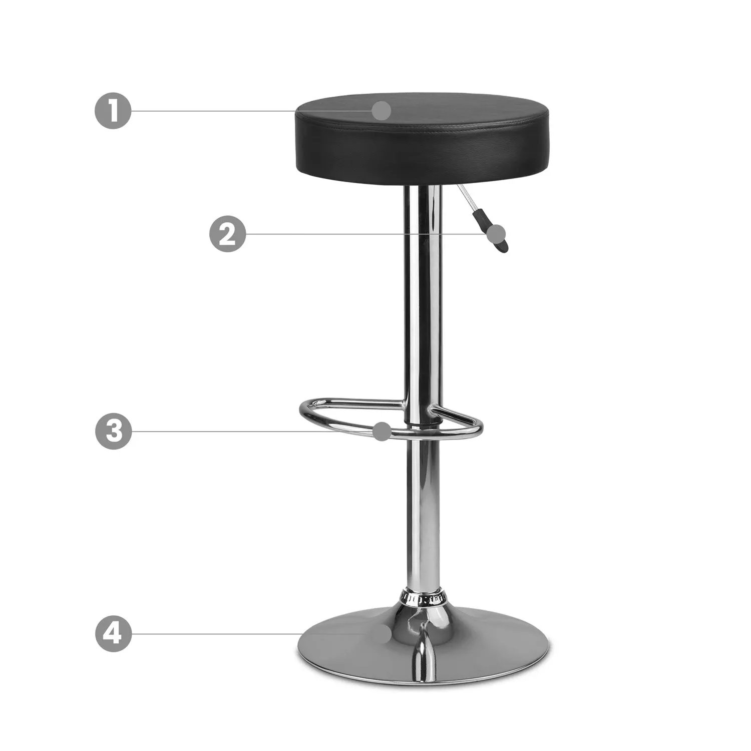 Imago baro kėdė, juoda - nuotrauka 1