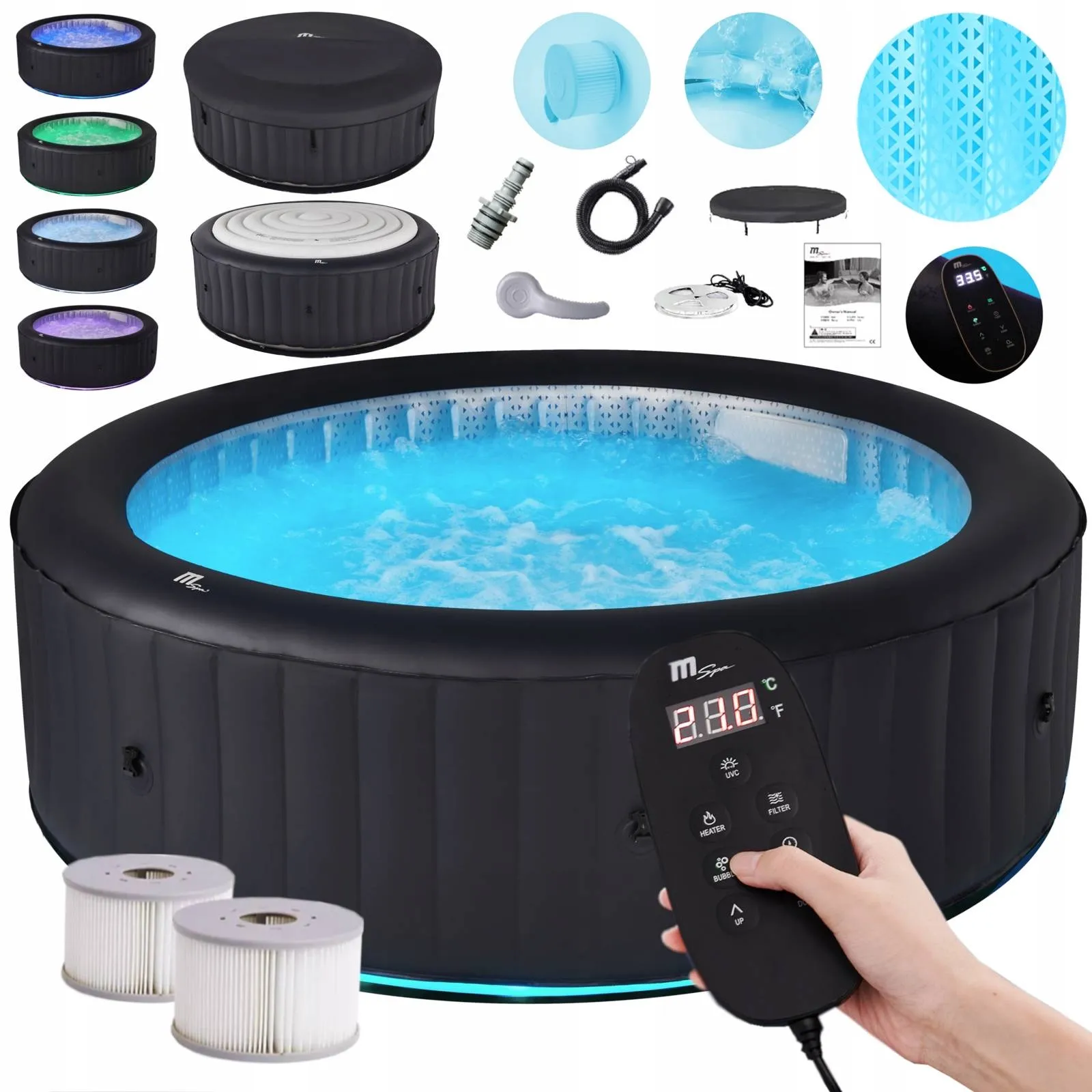 Pripučiama sodo SPA vonia MSpa AURORA 6 asmenims