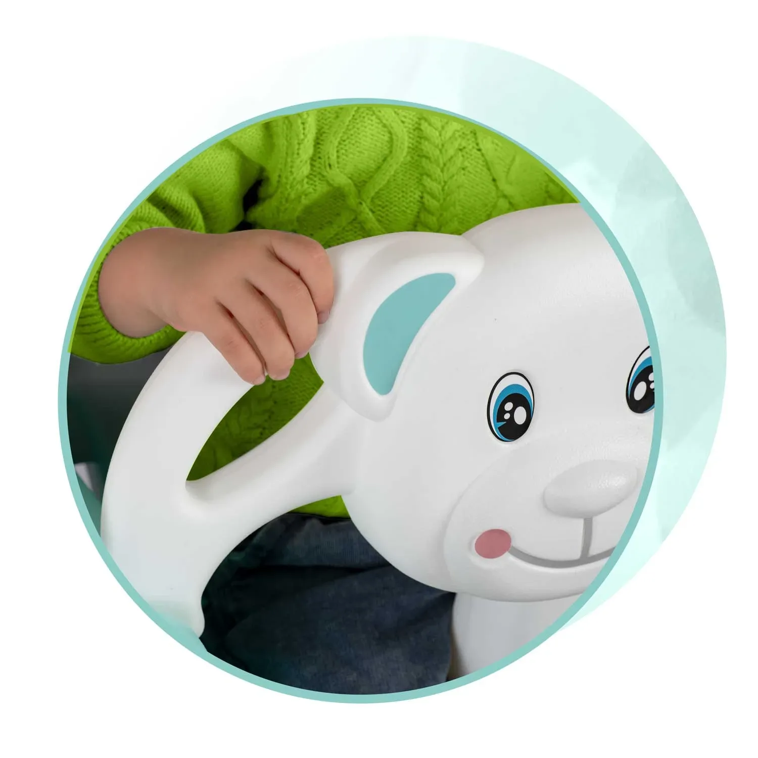 Ricokids 3 viename meškiuko kibirėlio sūpynės, turkio spalvos - nuotrauka 1