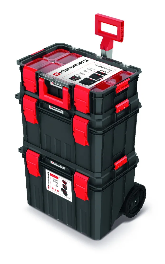 KISTENBERG Modular Solution 4in1 įrankių dėžės rinkinys B – KMSS553585B – juoda